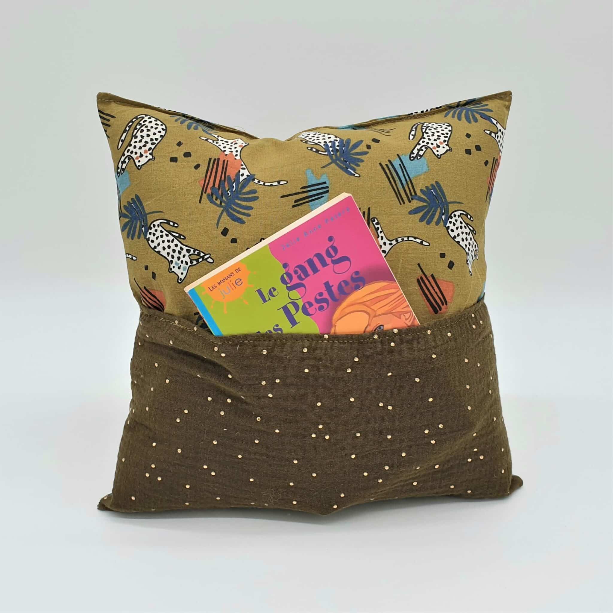 Coussin nomade kaki