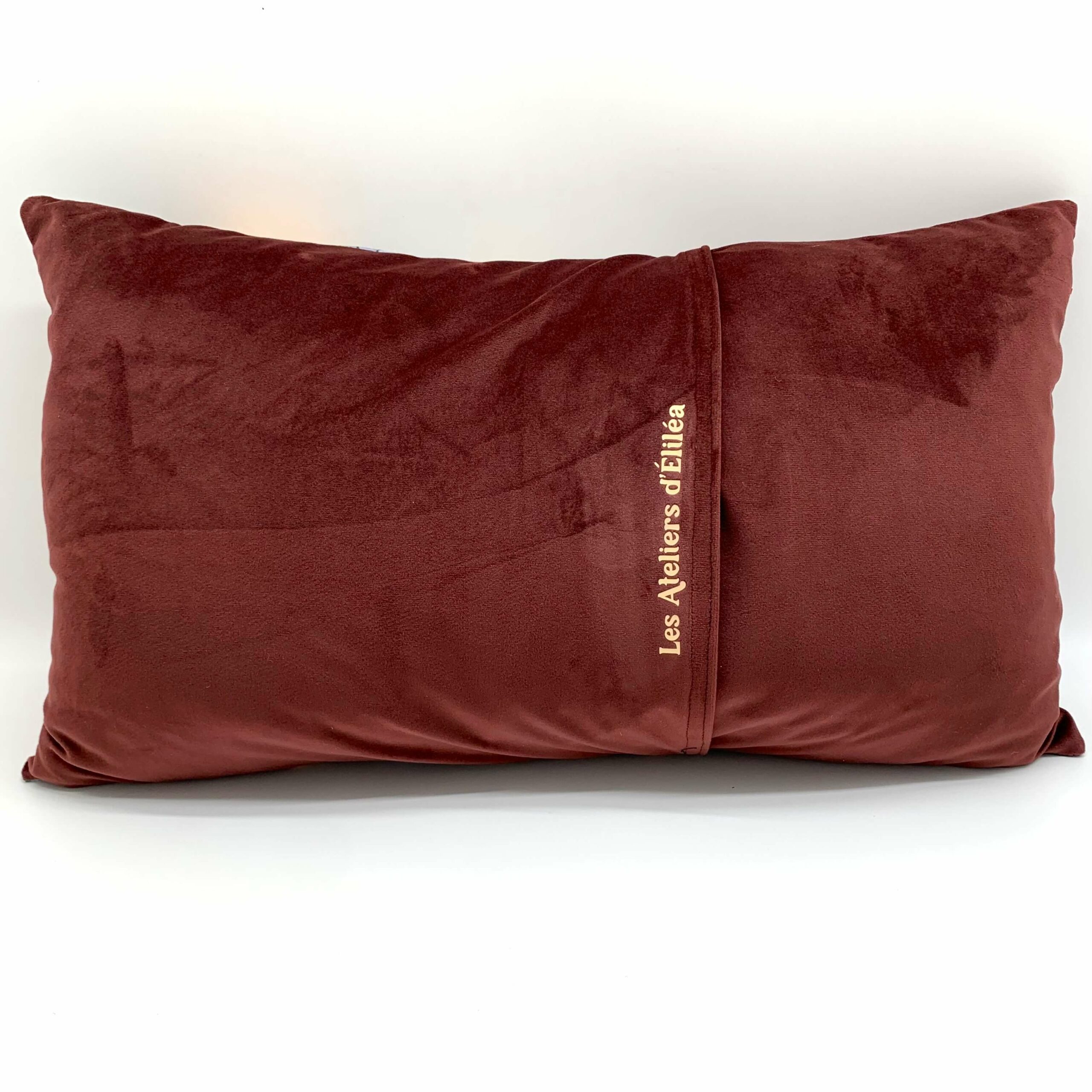 Coussin 30cm x 50cm prune dos portefeuille