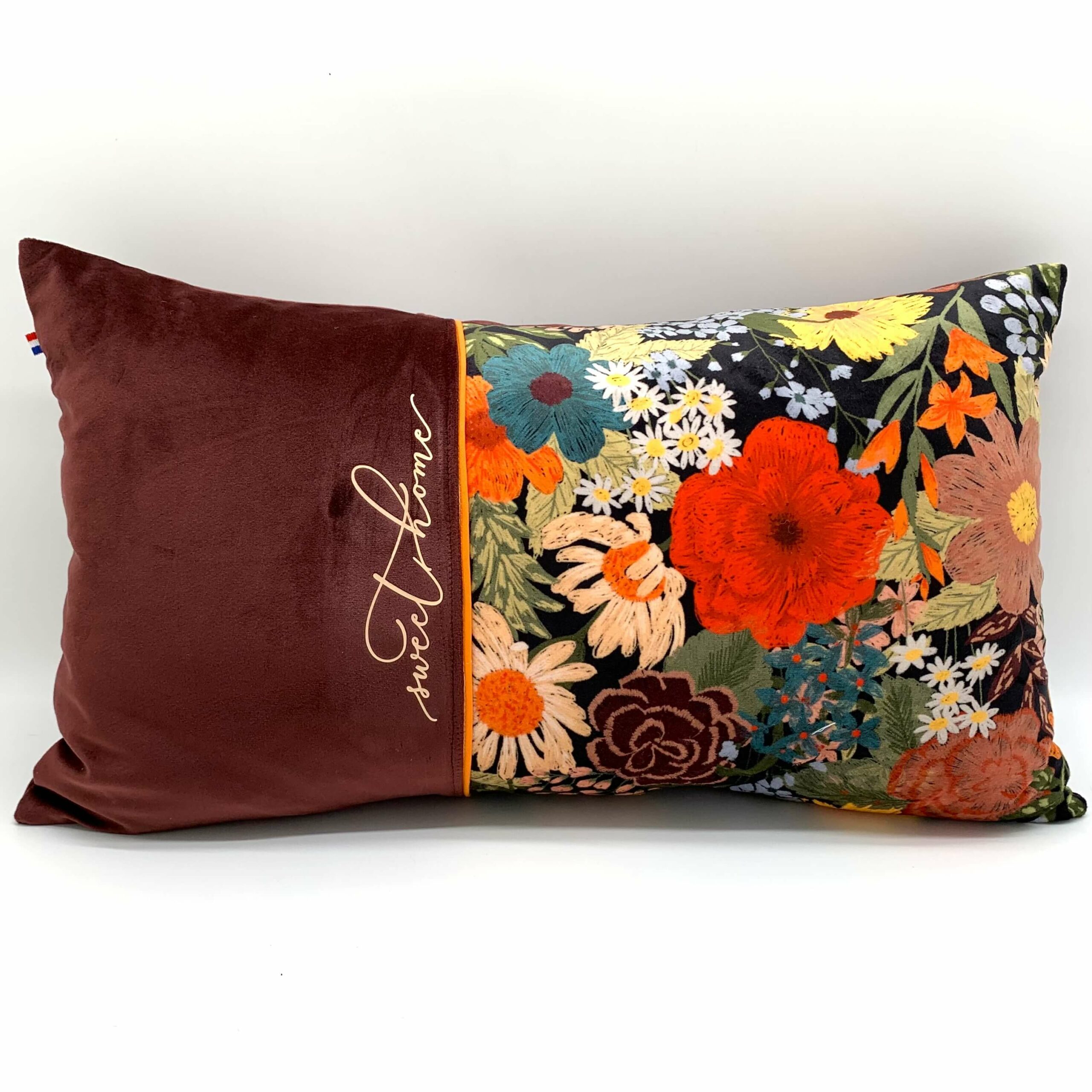 Coussin 30cm x 50cm prune face