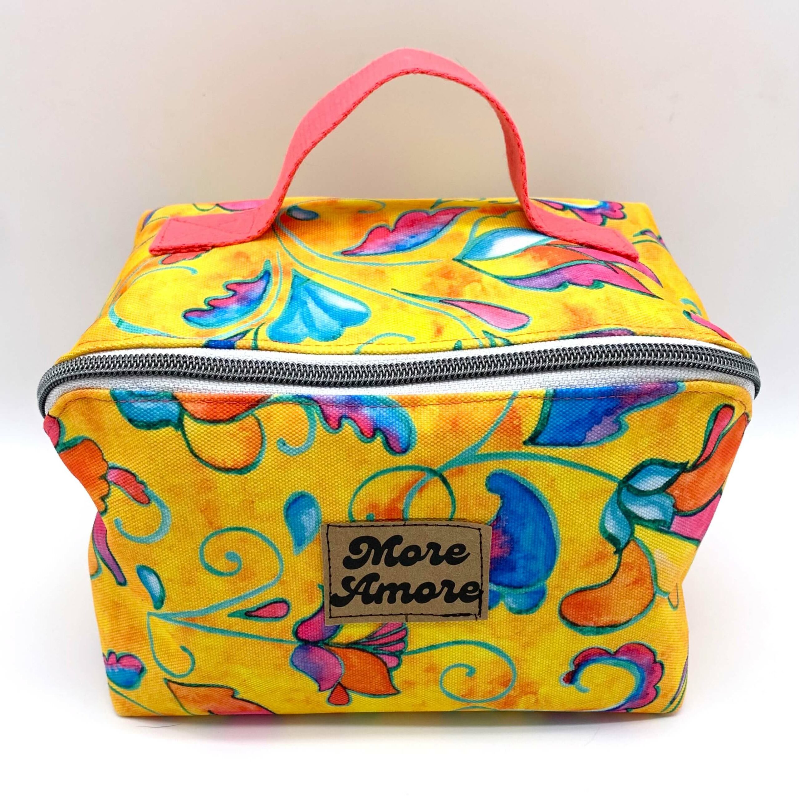 Trousse de toilette grande ouverture fleur dansante face
