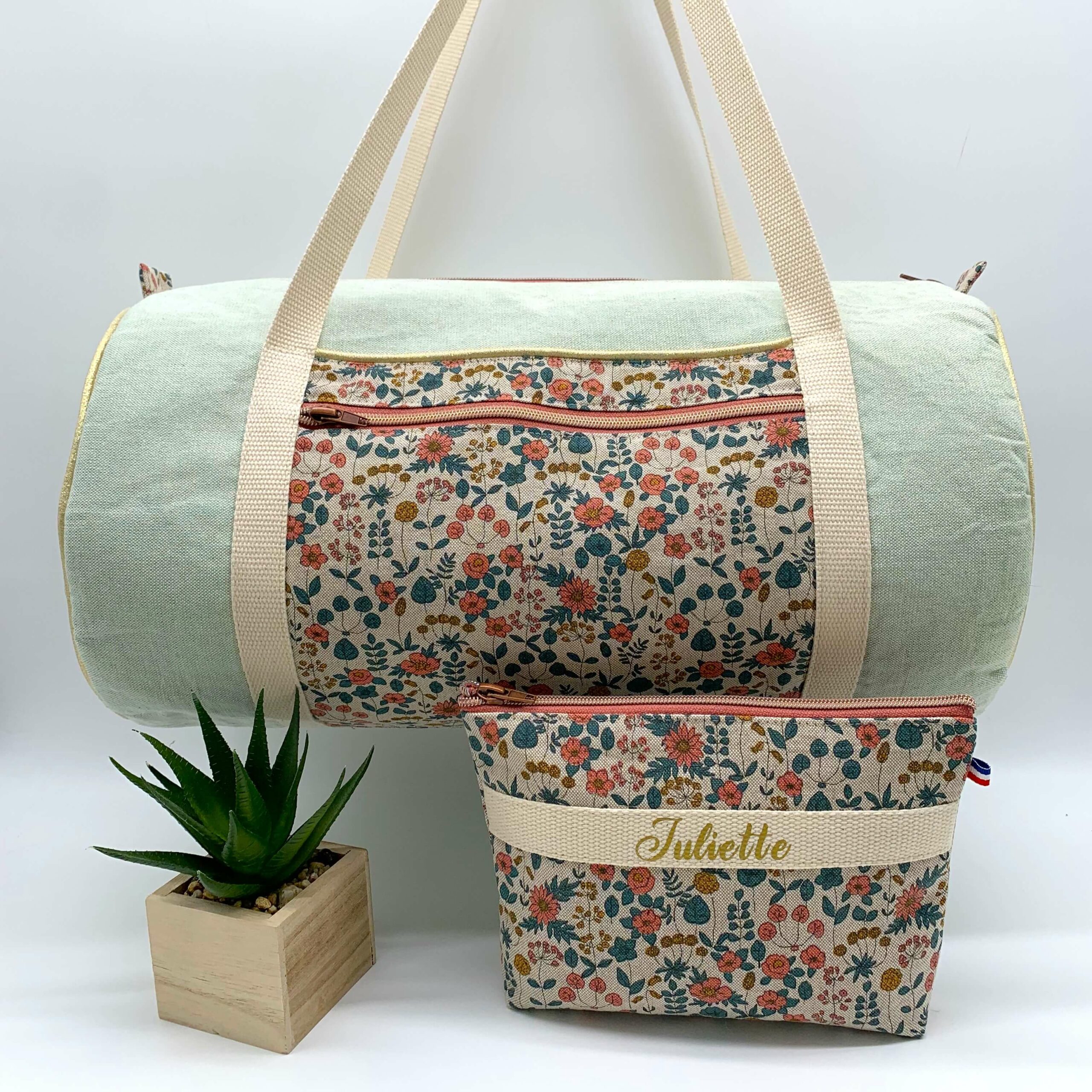 Sac de dance personnalisé menthe dos