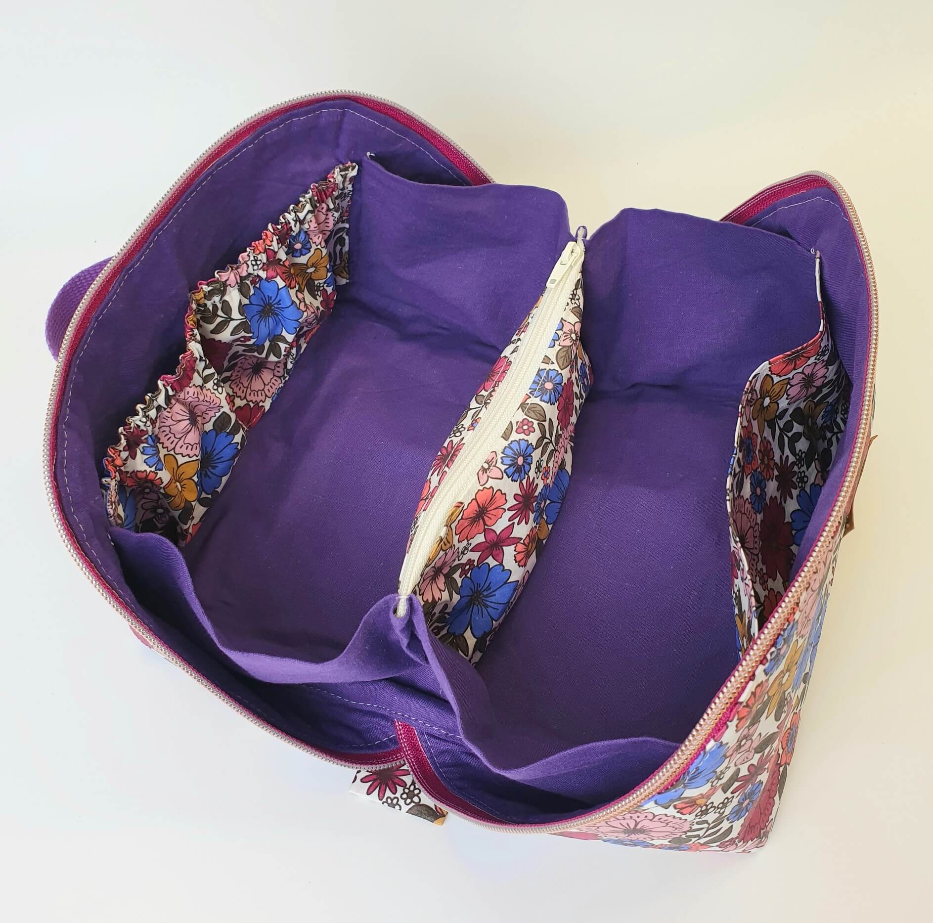 Trousse cosmétique grande ouverture doublure