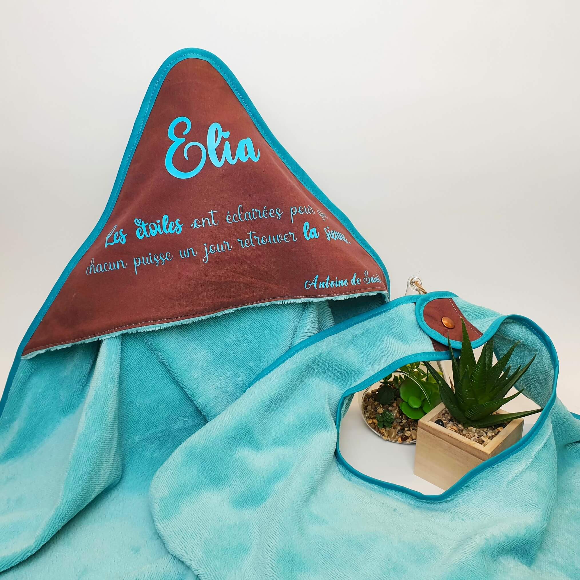 Serviette papillon SUR-MESURE bleu