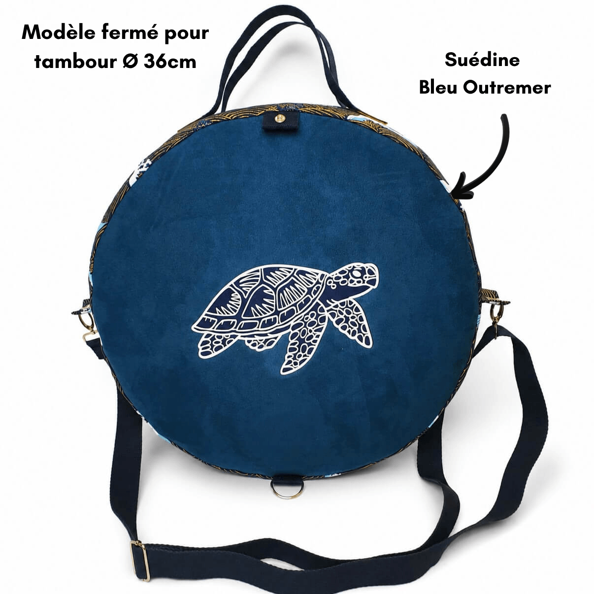 Sac pour tambour chamanique modèle fermé 36cm Tortue
