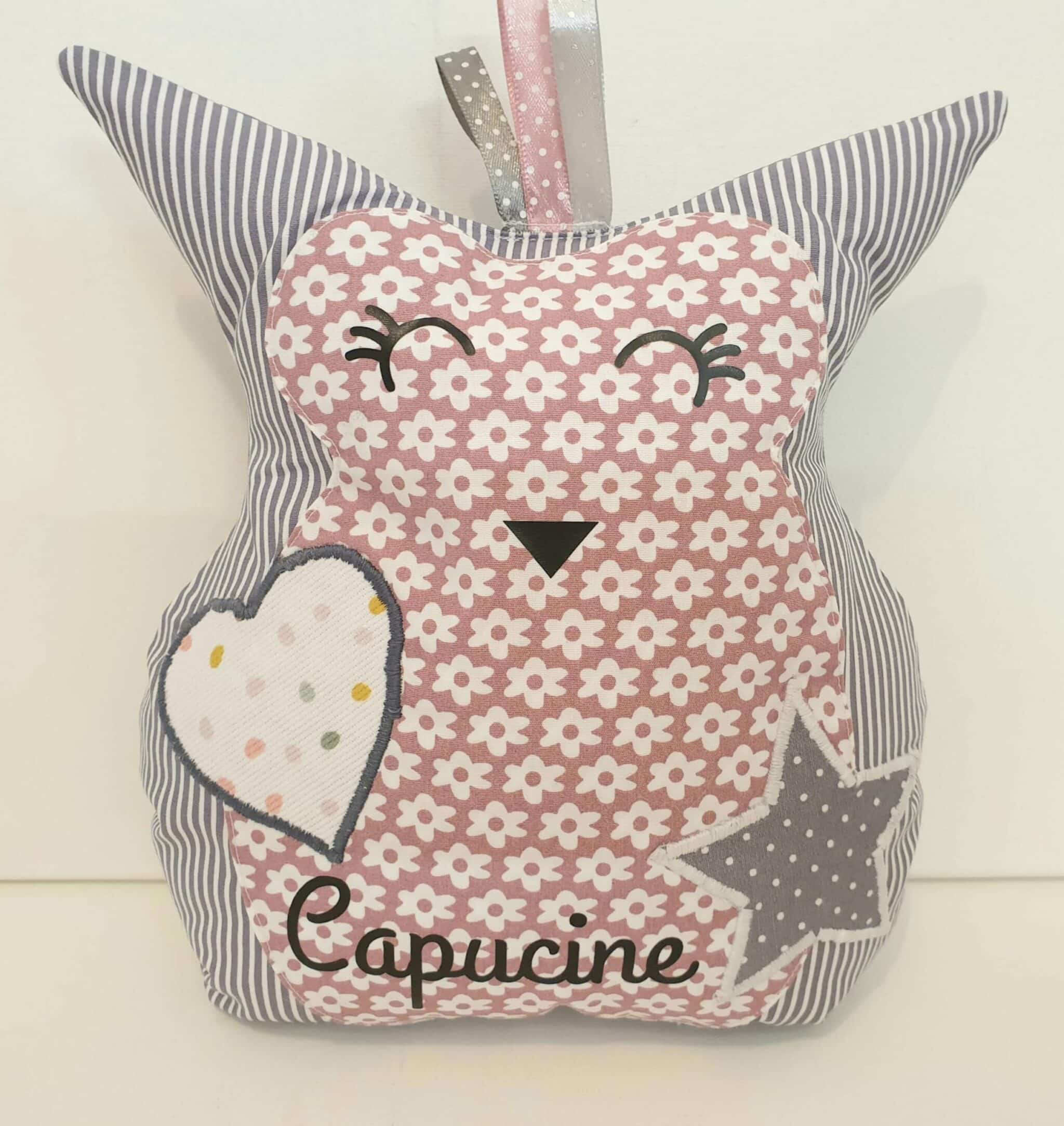 Doudou repose-tête Hibou (Ajout du prénom GRATUIT) – Image 6