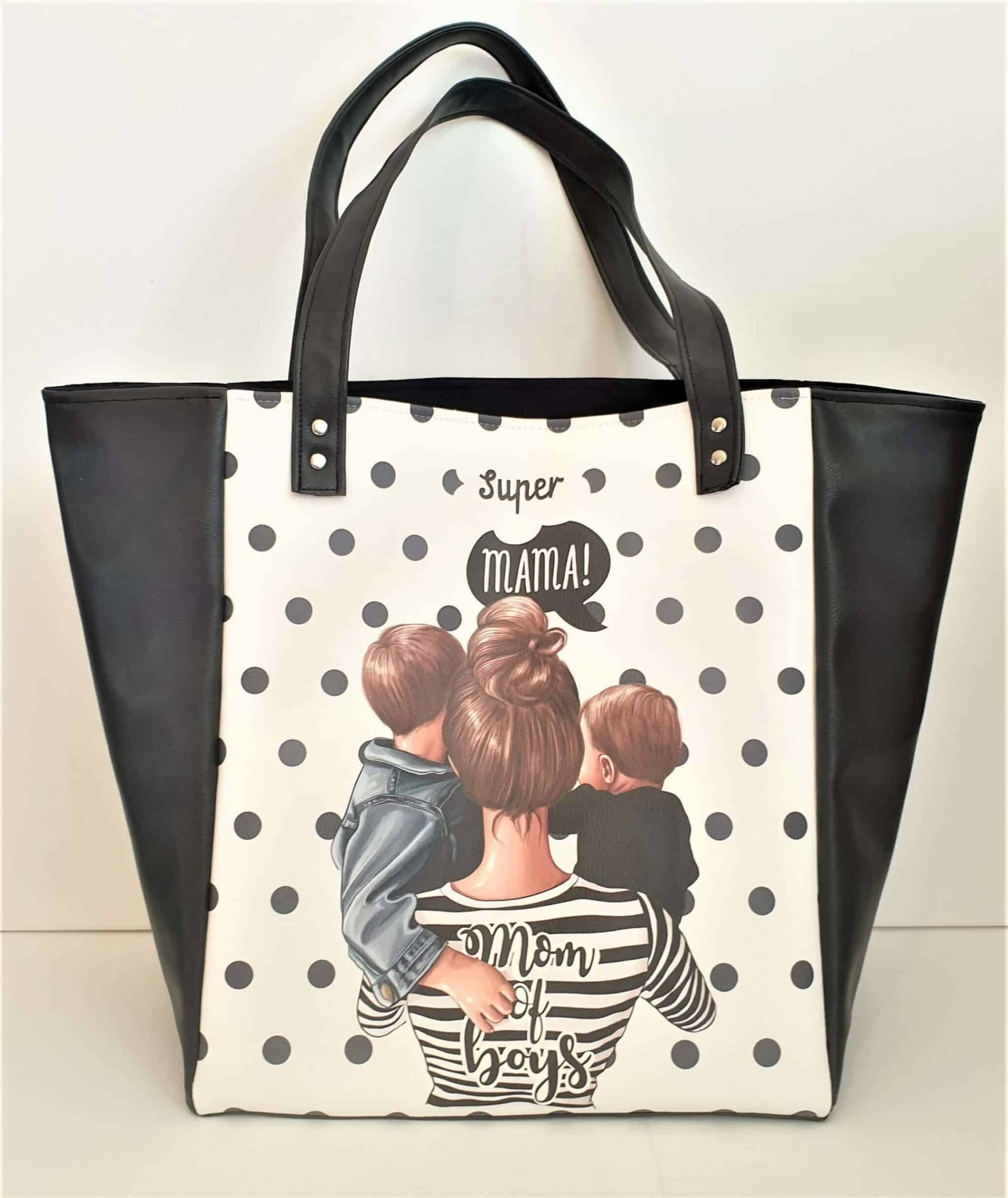 Cabas panneau super mama