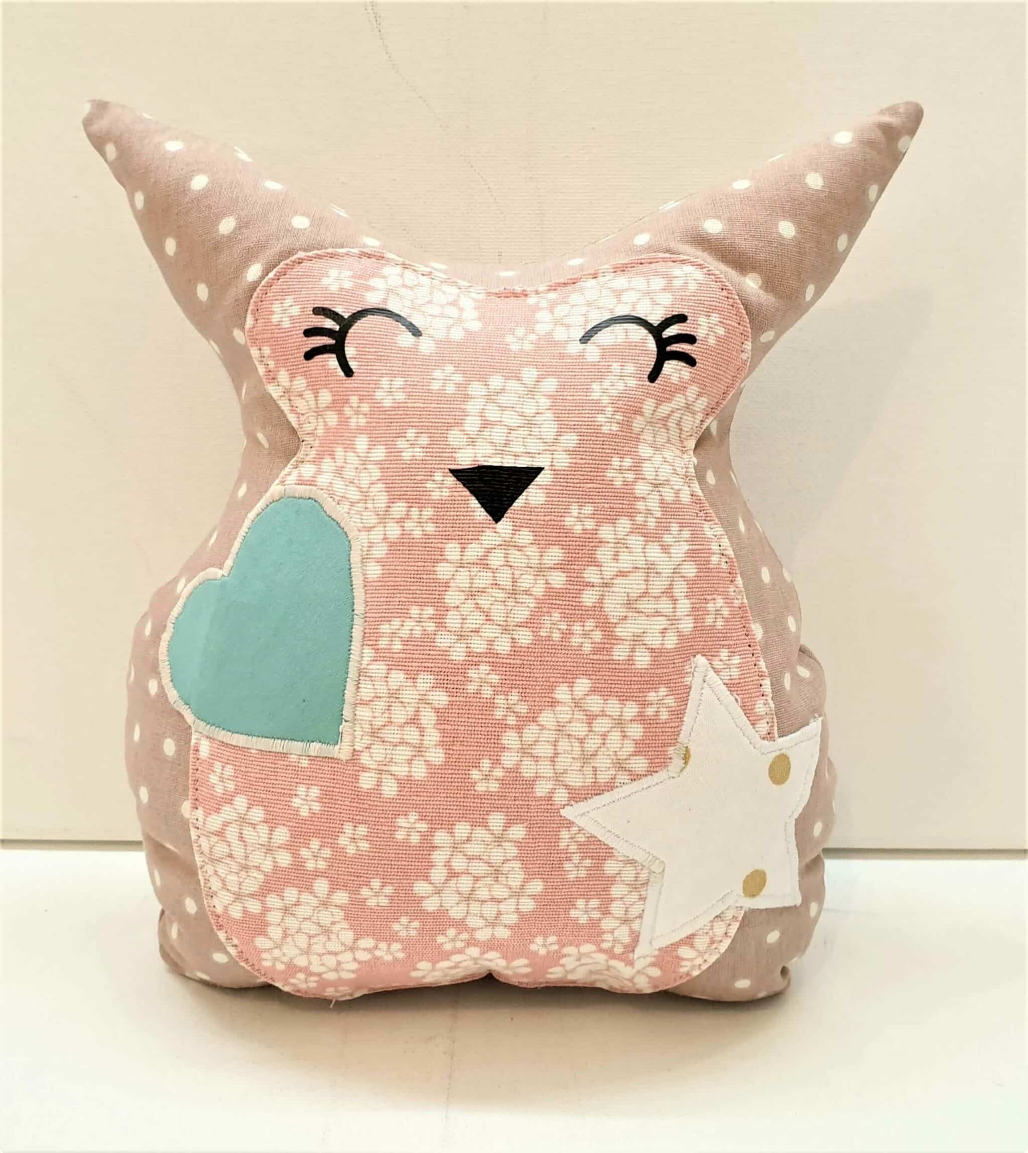Doudou repose-tête Hibou (Ajout du prénom GRATUIT) – Image 8