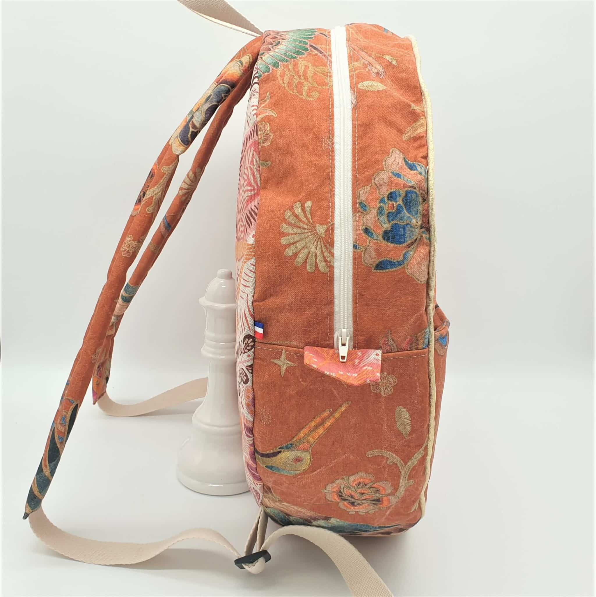 Sac à dos tambour poche 42 cm contour