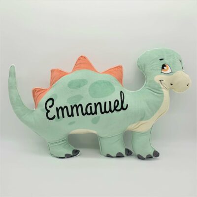 Coussin dinosaure personnalisé