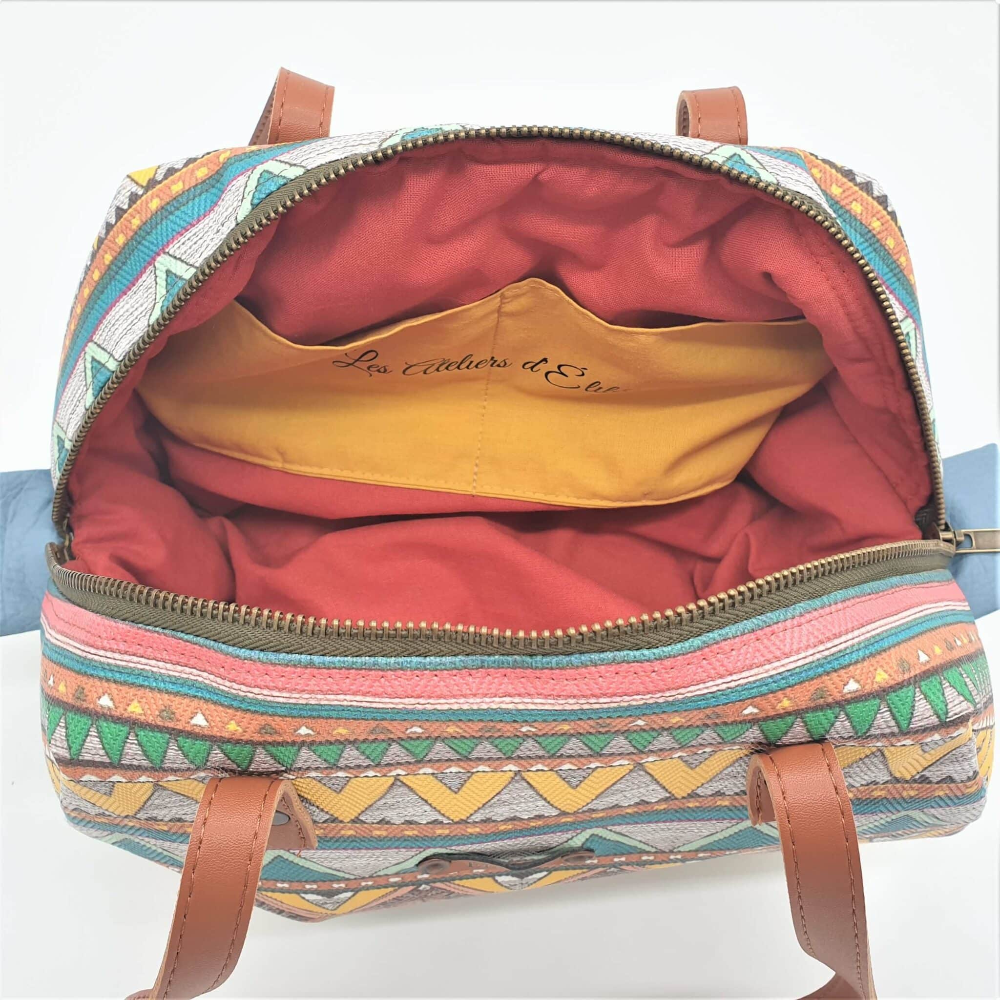 Sac à main ethnique intérieur