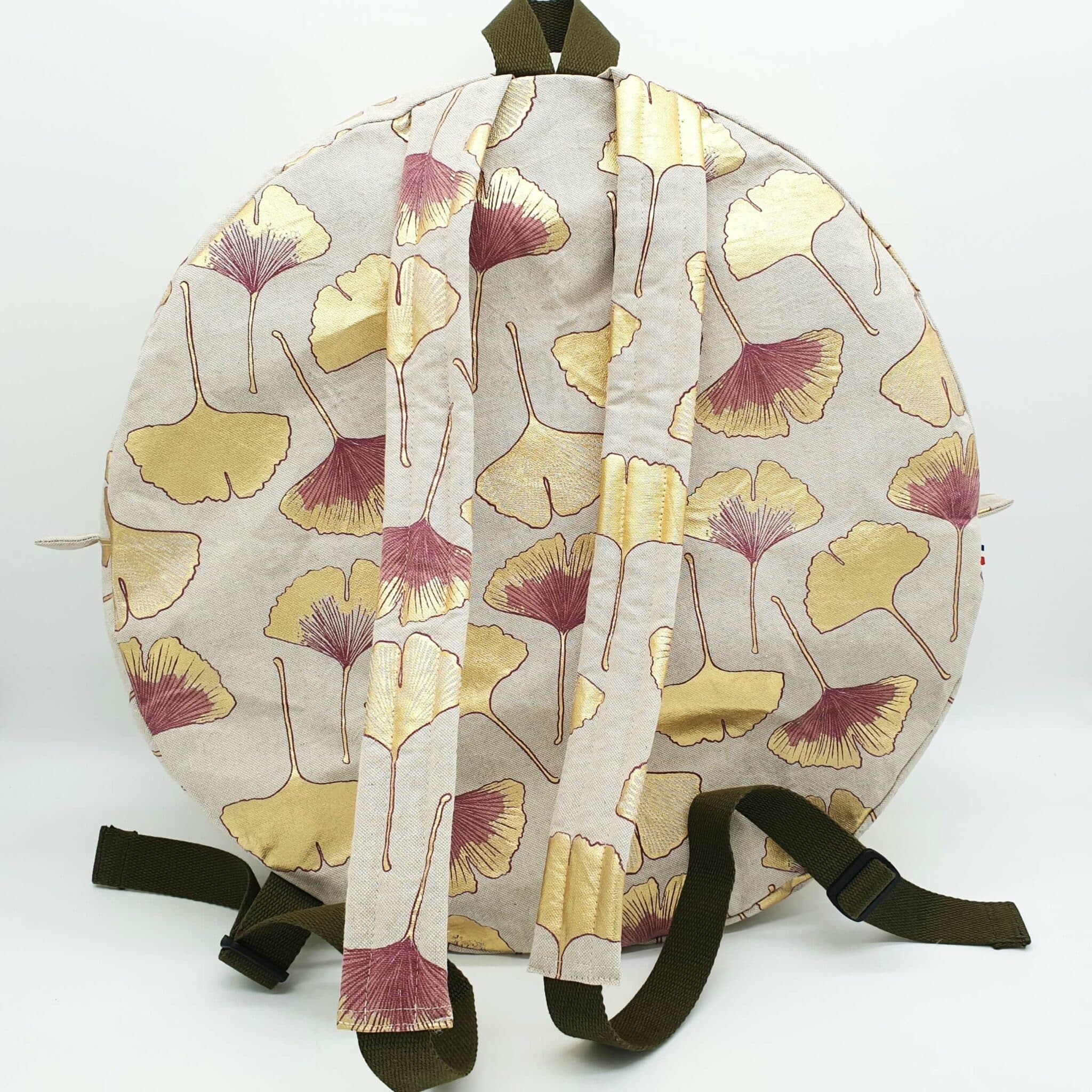 Sac à dos pour tambour chamanique 45 cm gingko dos
