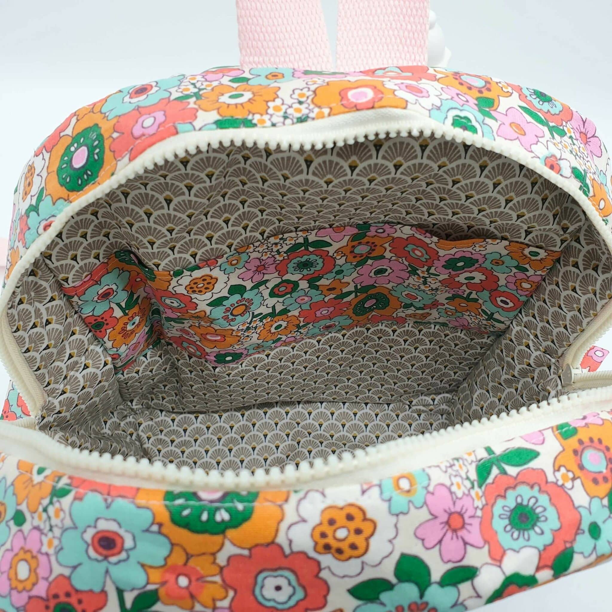 Sac à dos isotherme enfant rose doublure