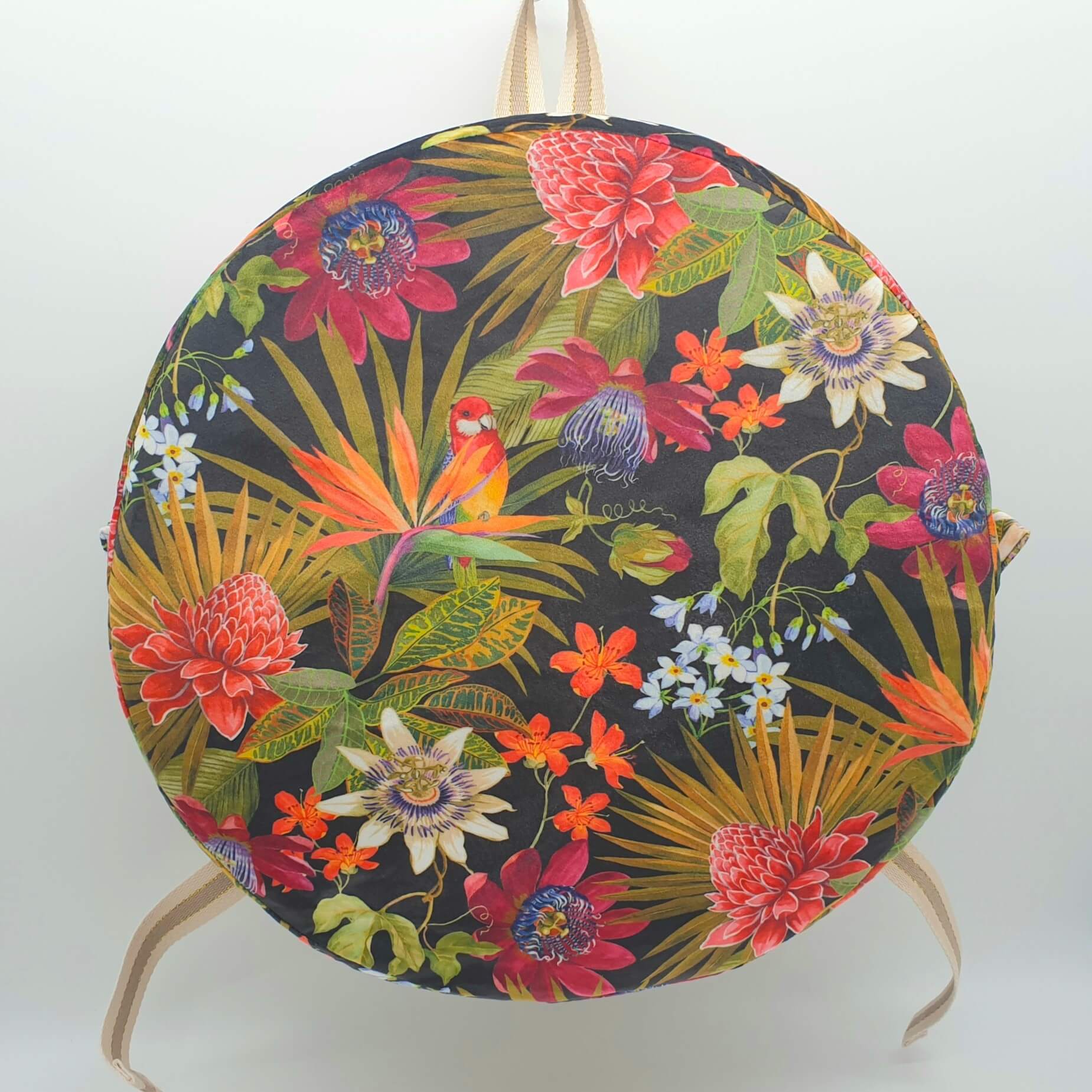 Sac à dos multicolore pour tambour chamanique 40cm face