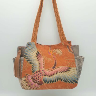 Sac à main poche terracotta face