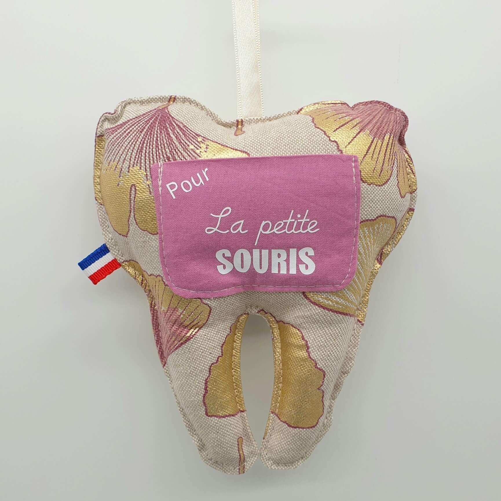 Dent de lait à suspendre parme doré