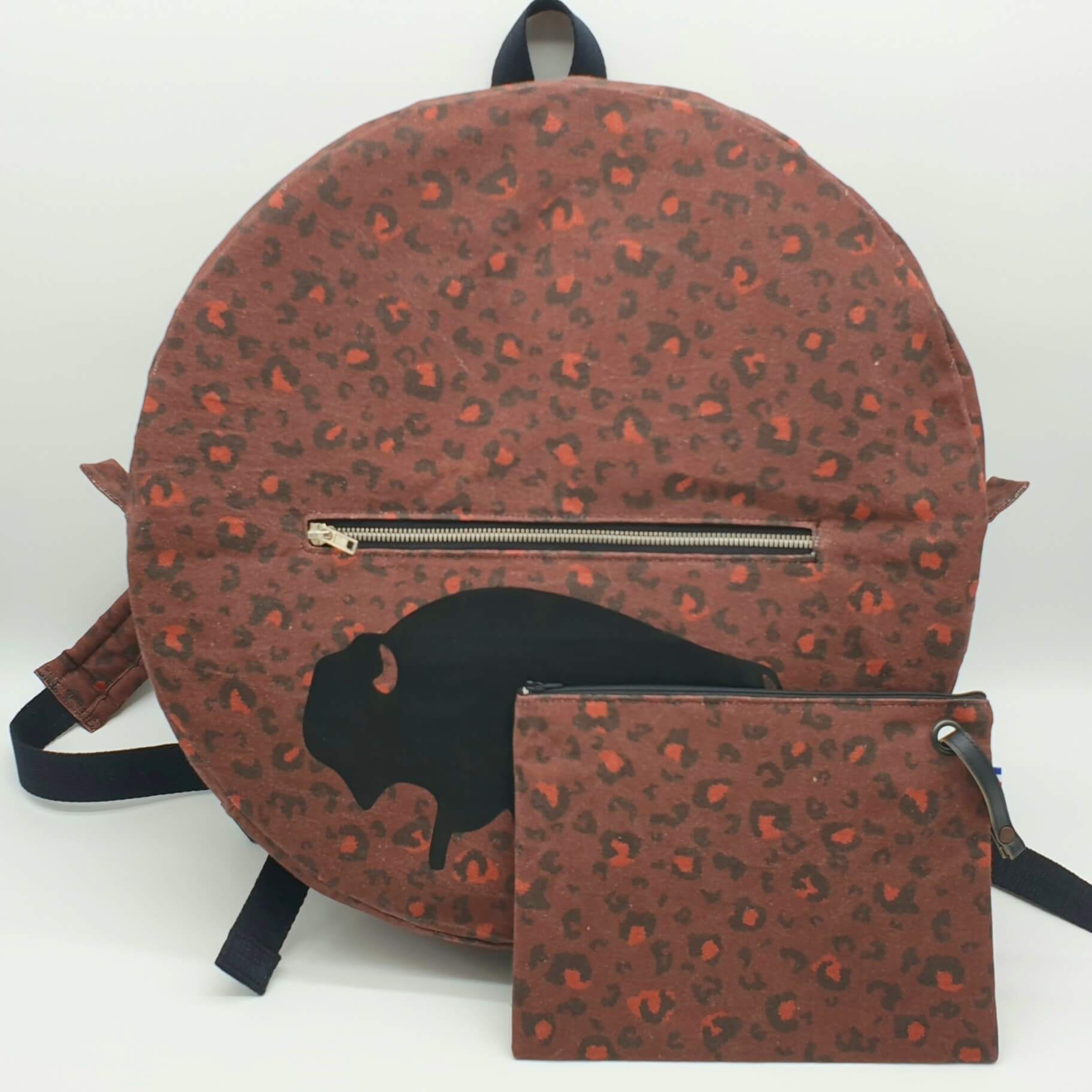 Sac à dos pour tambour chamanique 37 pochette