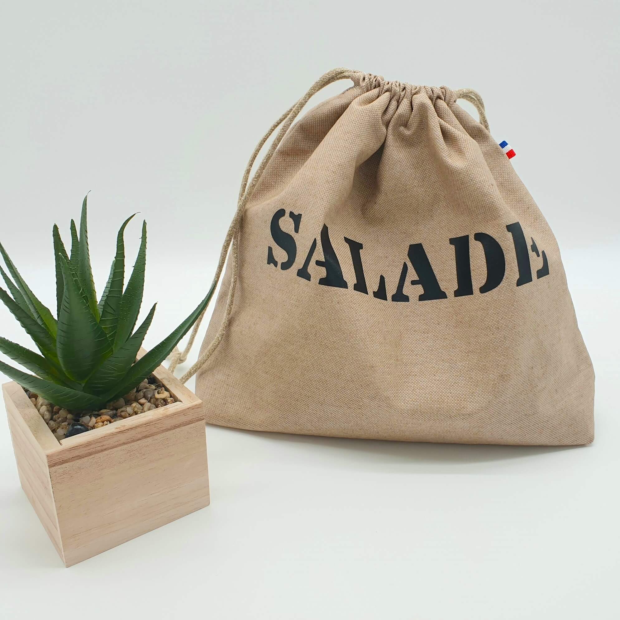 Sac à salade & crudité réutilisable face