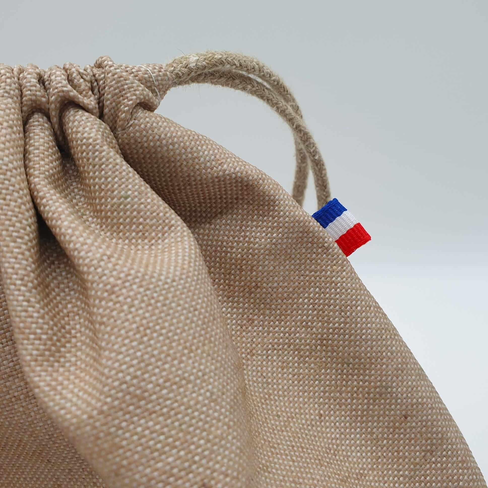 Sac à salade & crudité réutilisable ruban tricolore