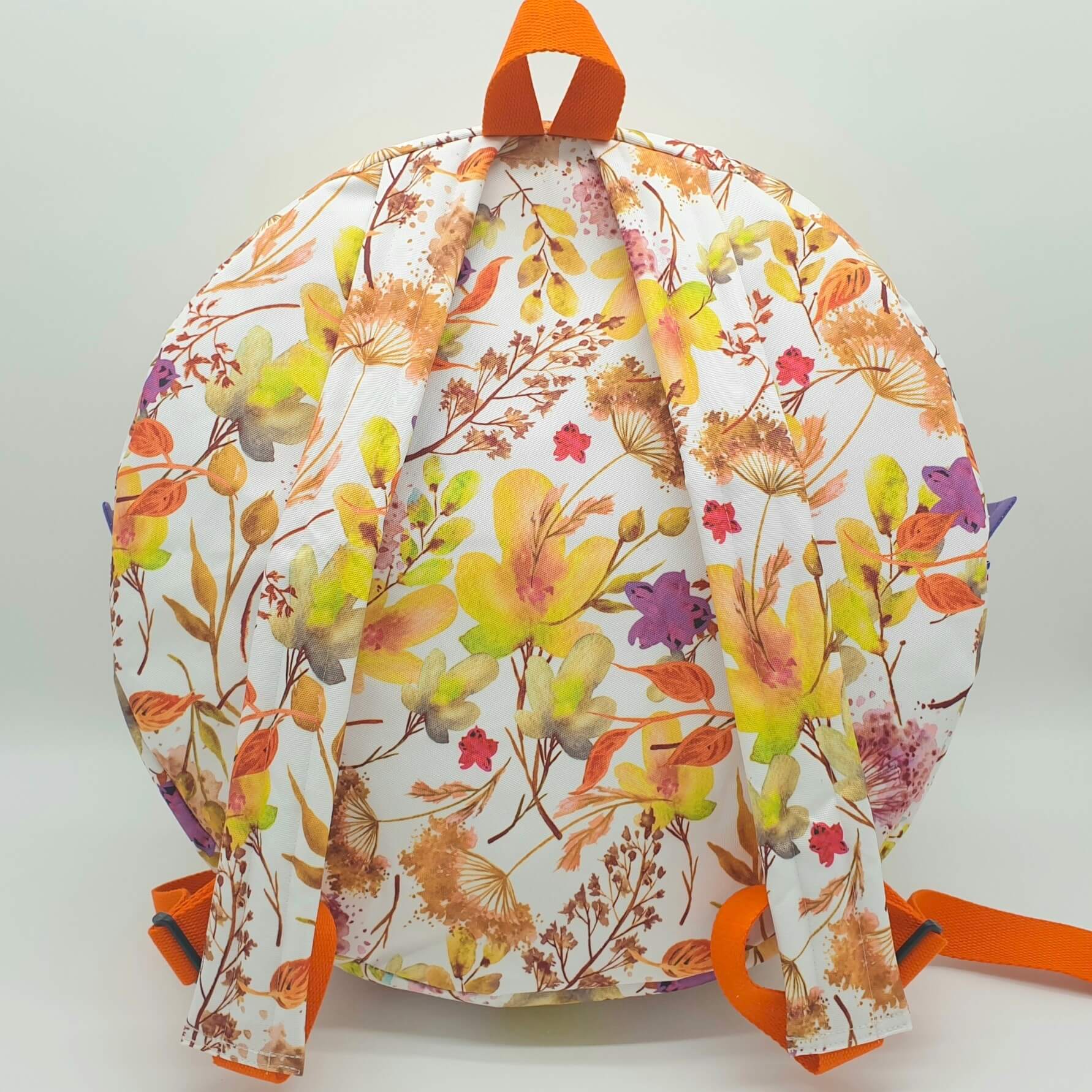 Sac à dos pour tambour chamanique 42cm fleur violette dos