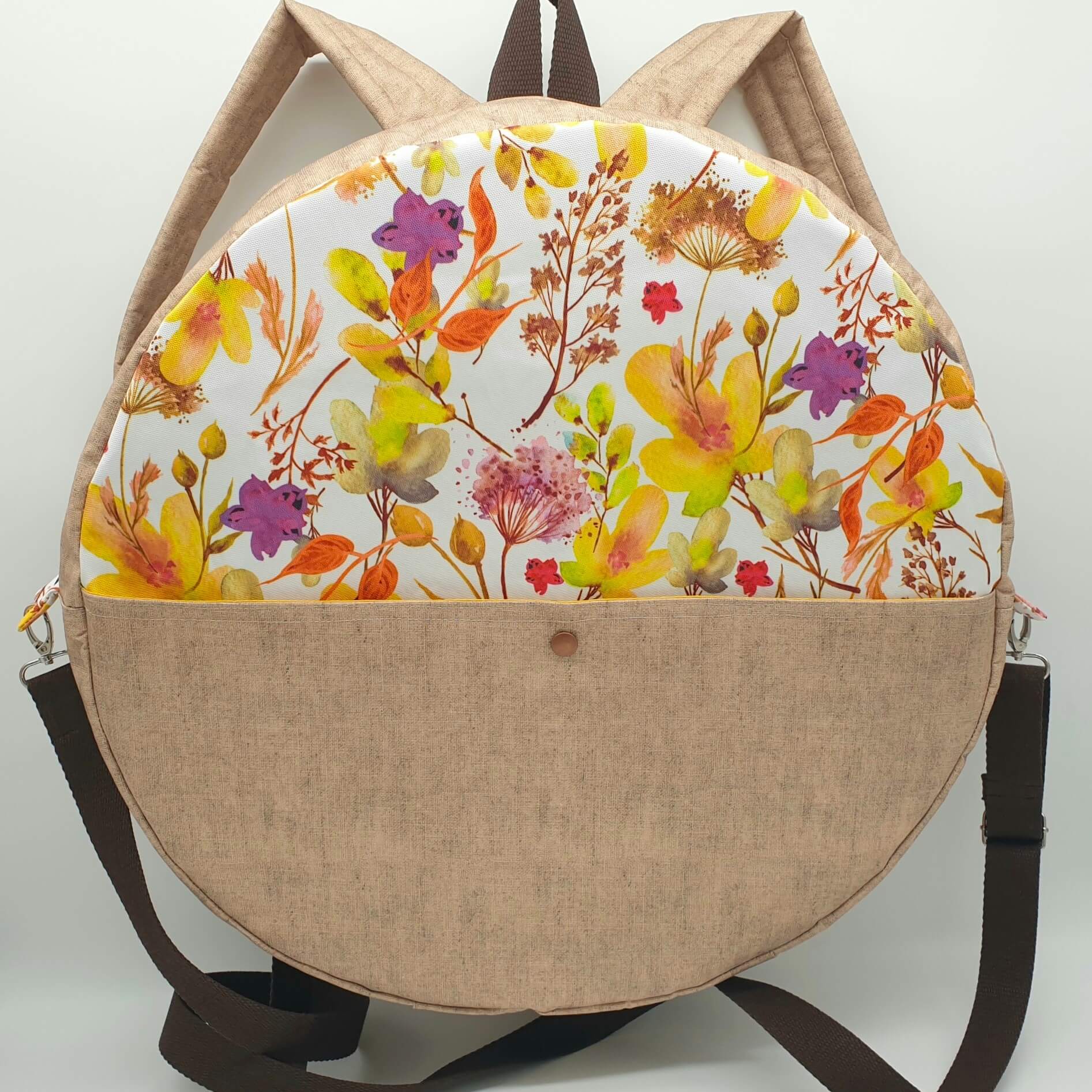 Sac à dos pour tambour chamanique + bandoulière 46cm face 1