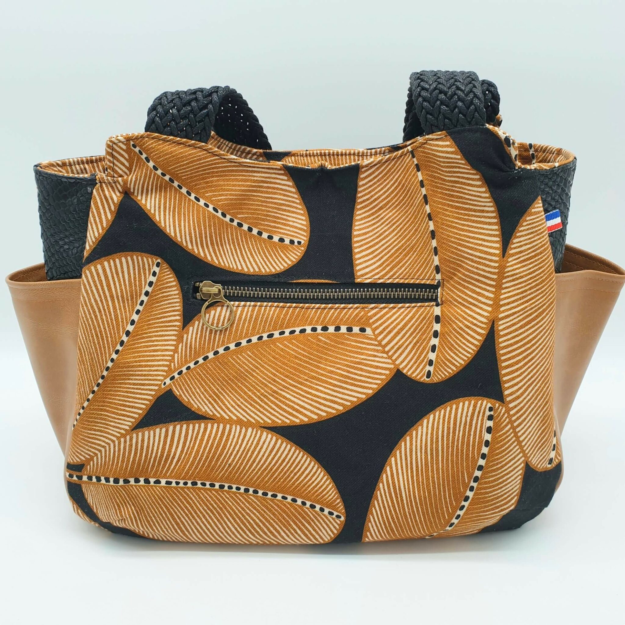 Sac à main de Créateur camel & noir dos