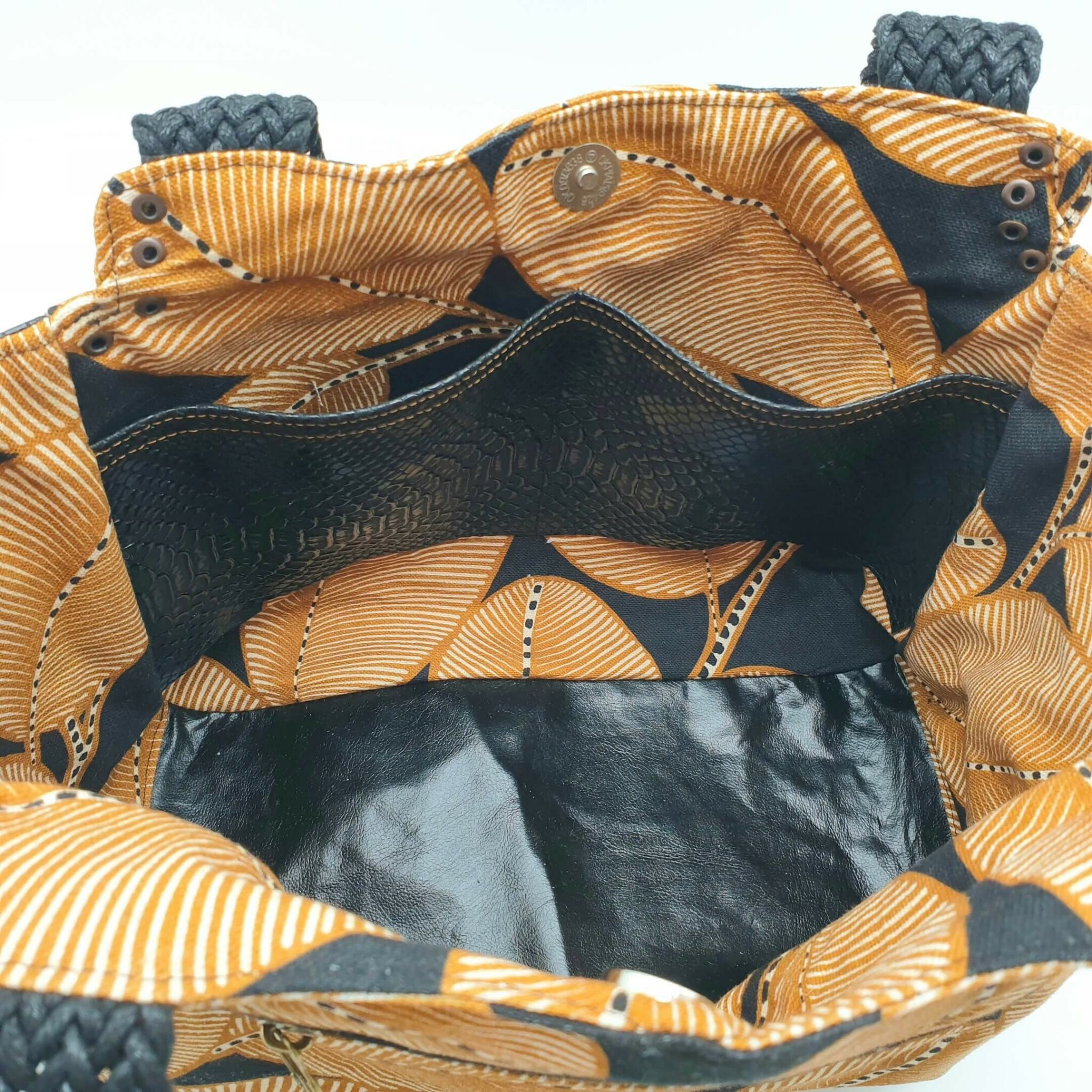 Sac à main de Créateur camel & noir doublure