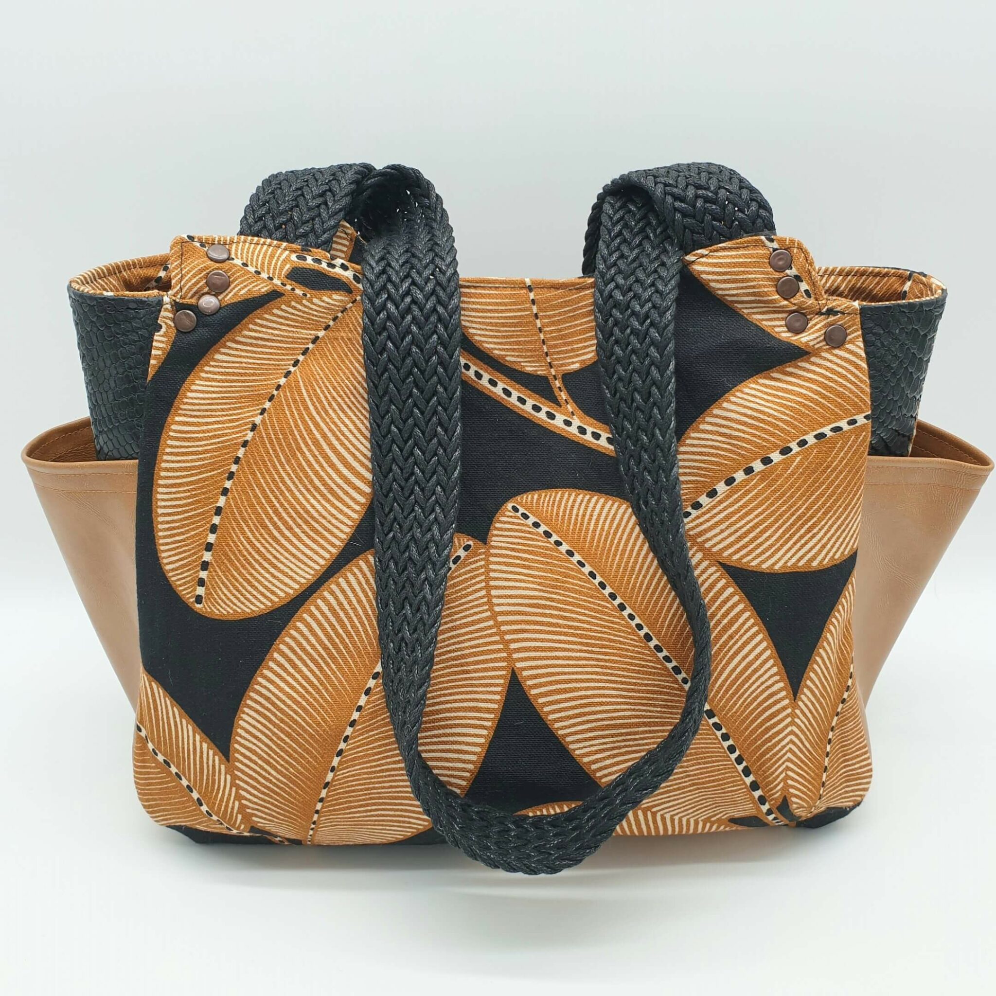 Sac à main de Créateur camel & noir face 0