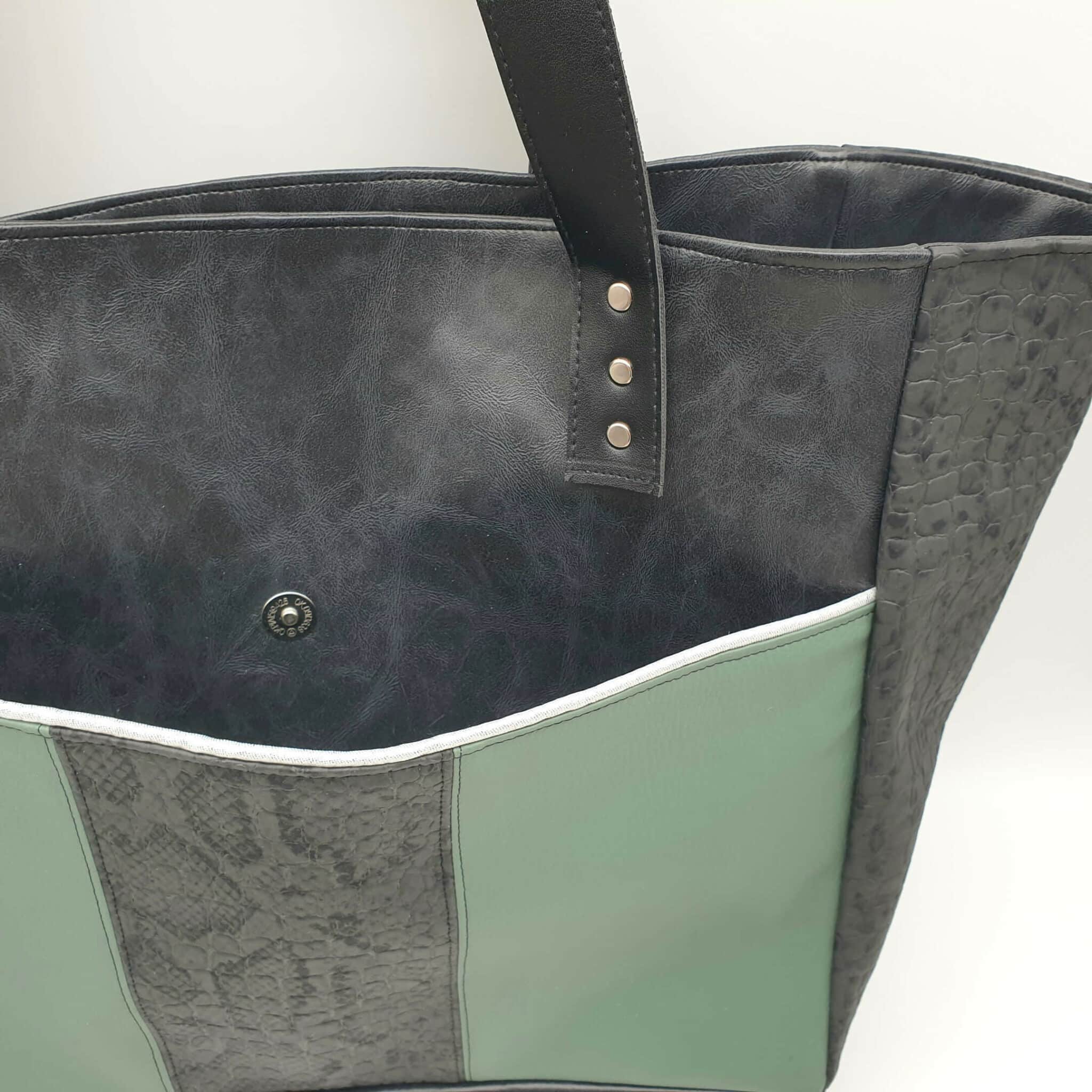 Sac cabas poche sur-mesure détail