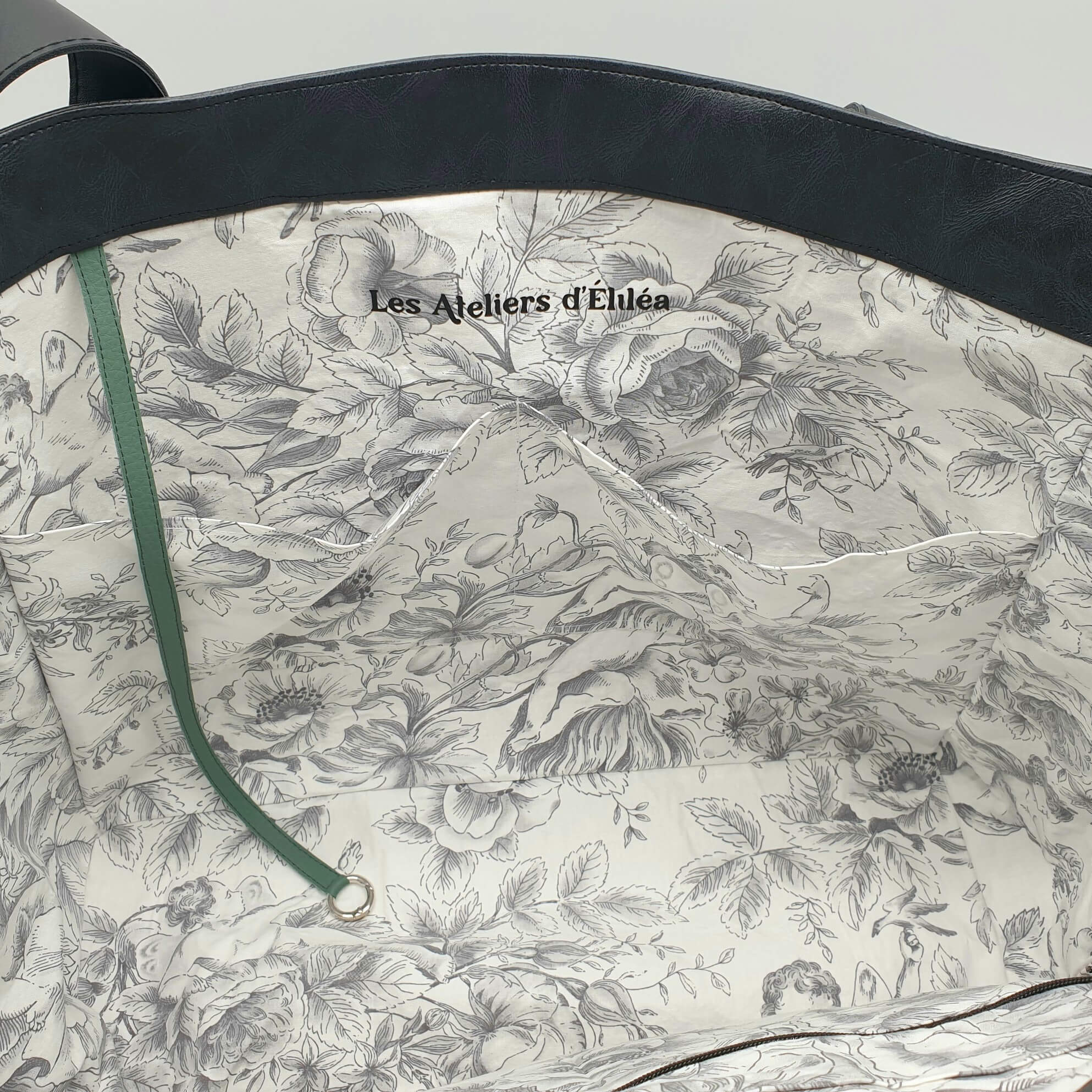 Sac cabas poche sur-mesure mousqueton