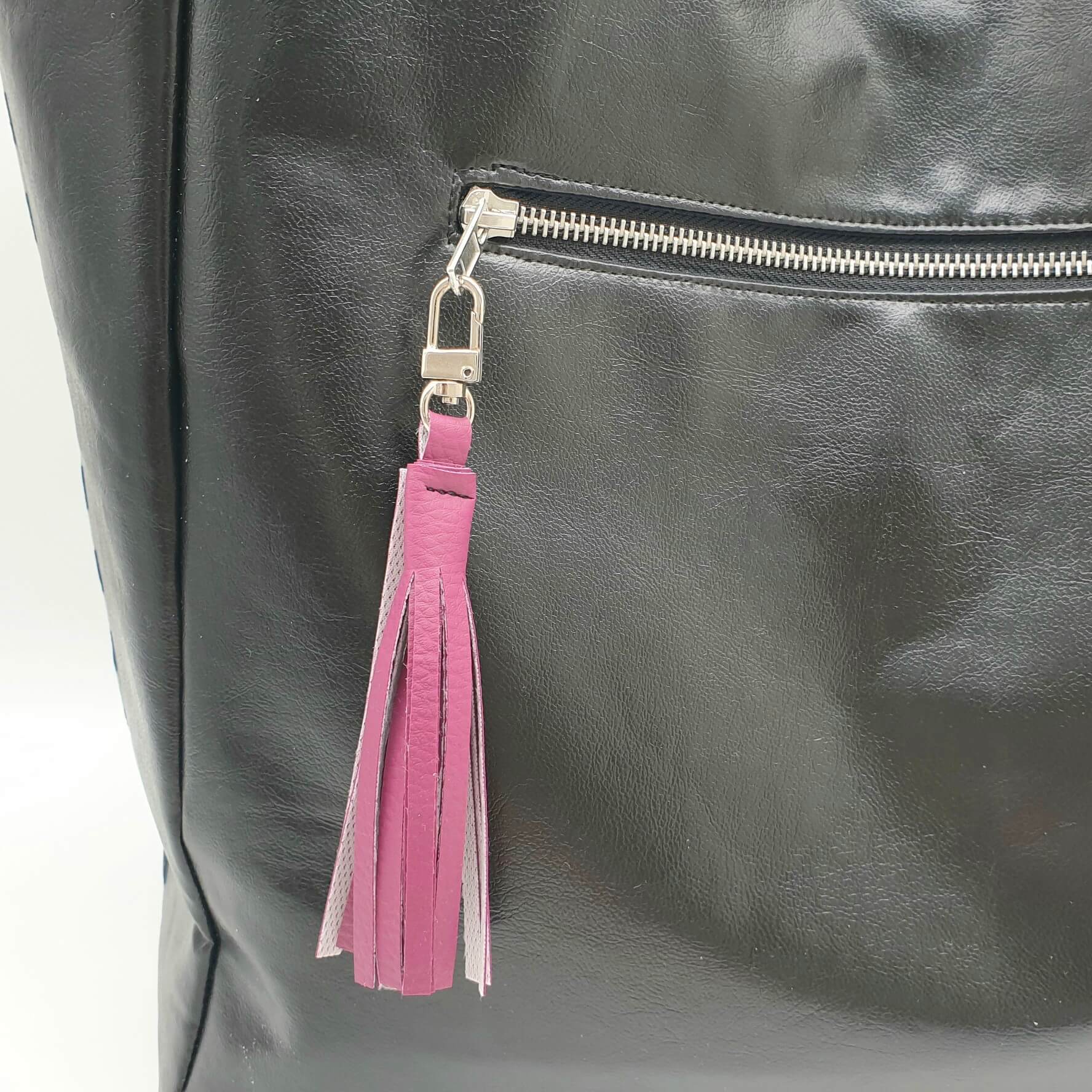 Cabas lion multicolore pompon