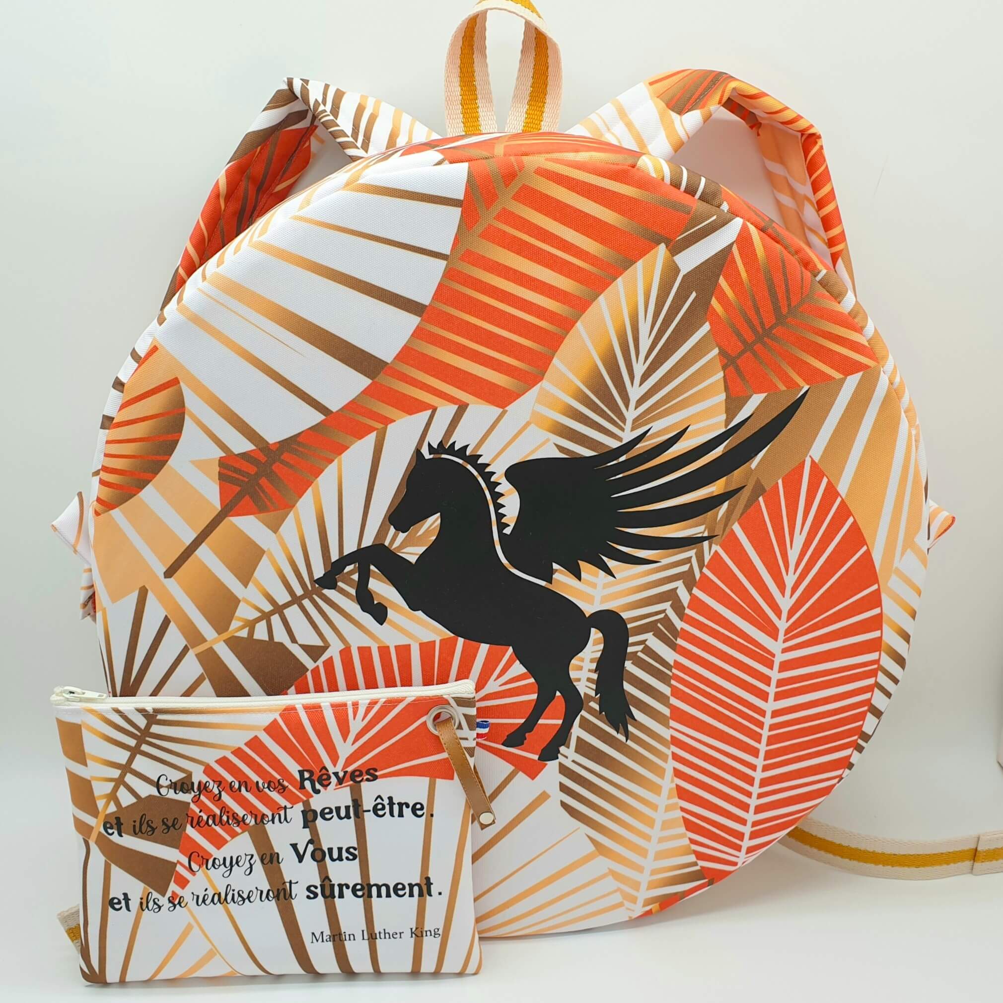 Sac à dos pour tambour chamanique 43cm Pégase ensemble