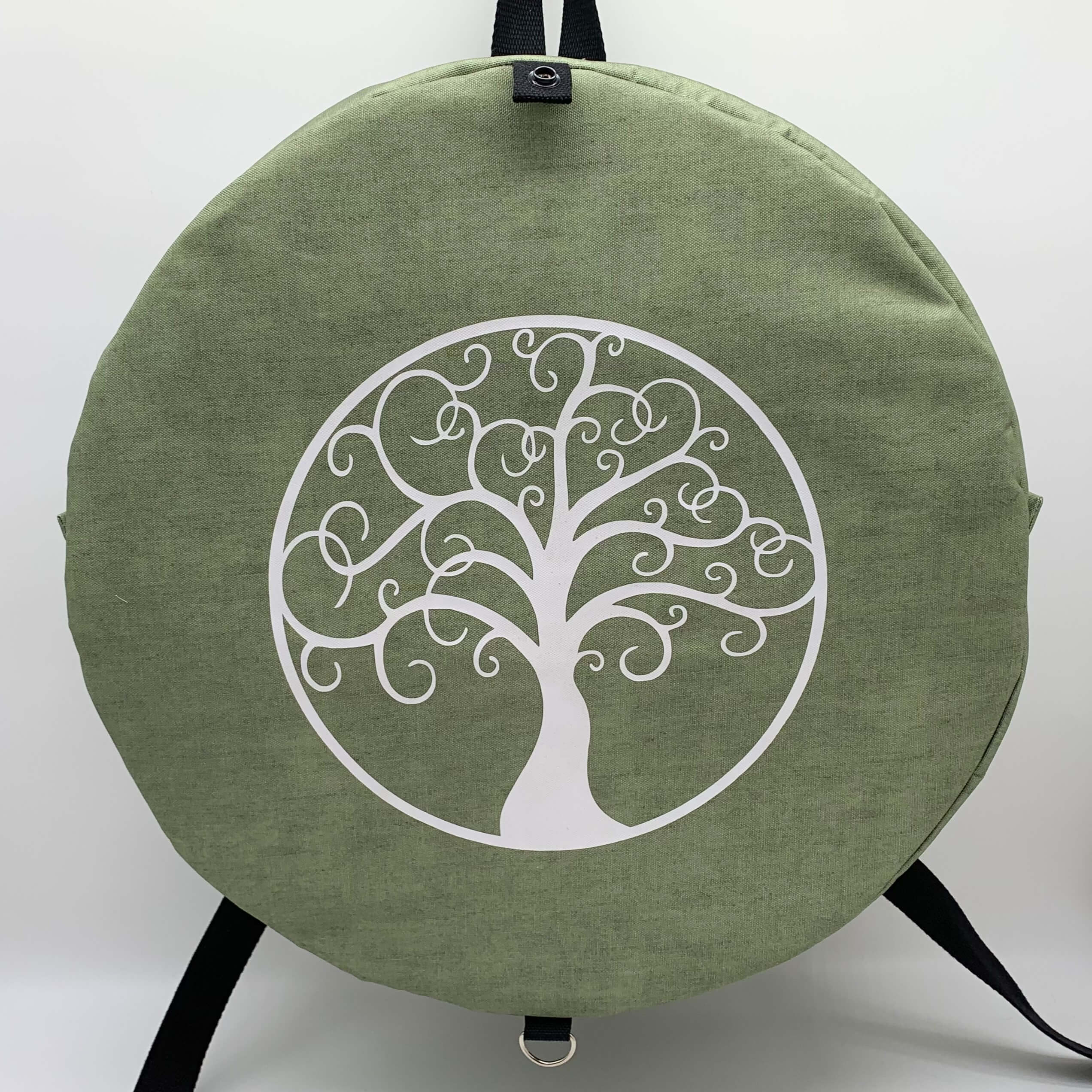Sac à dos pour tambour chamanique 45 cm avec fixation mailloche face