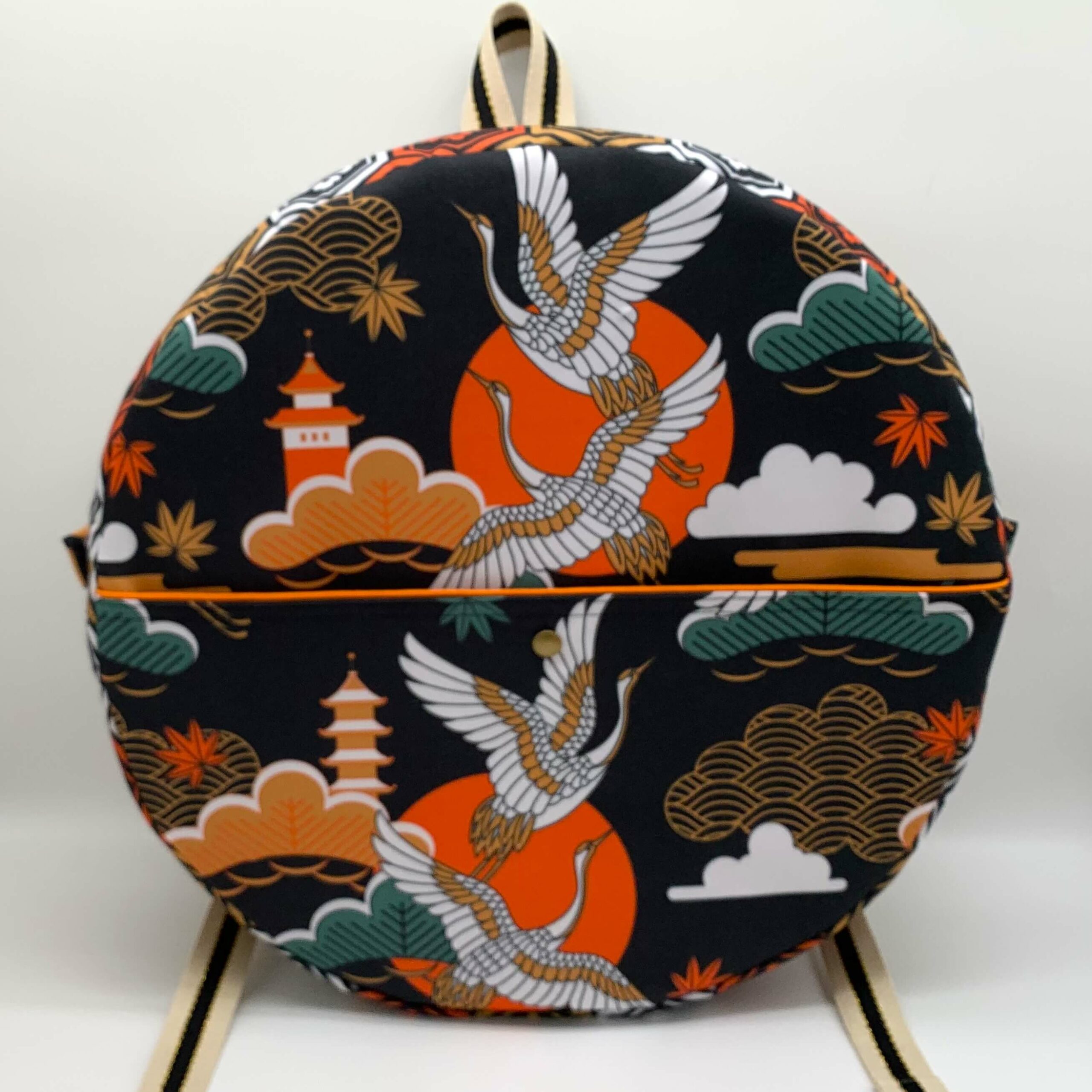 Sac à dos pour tambour chamanique 41cm Grue face