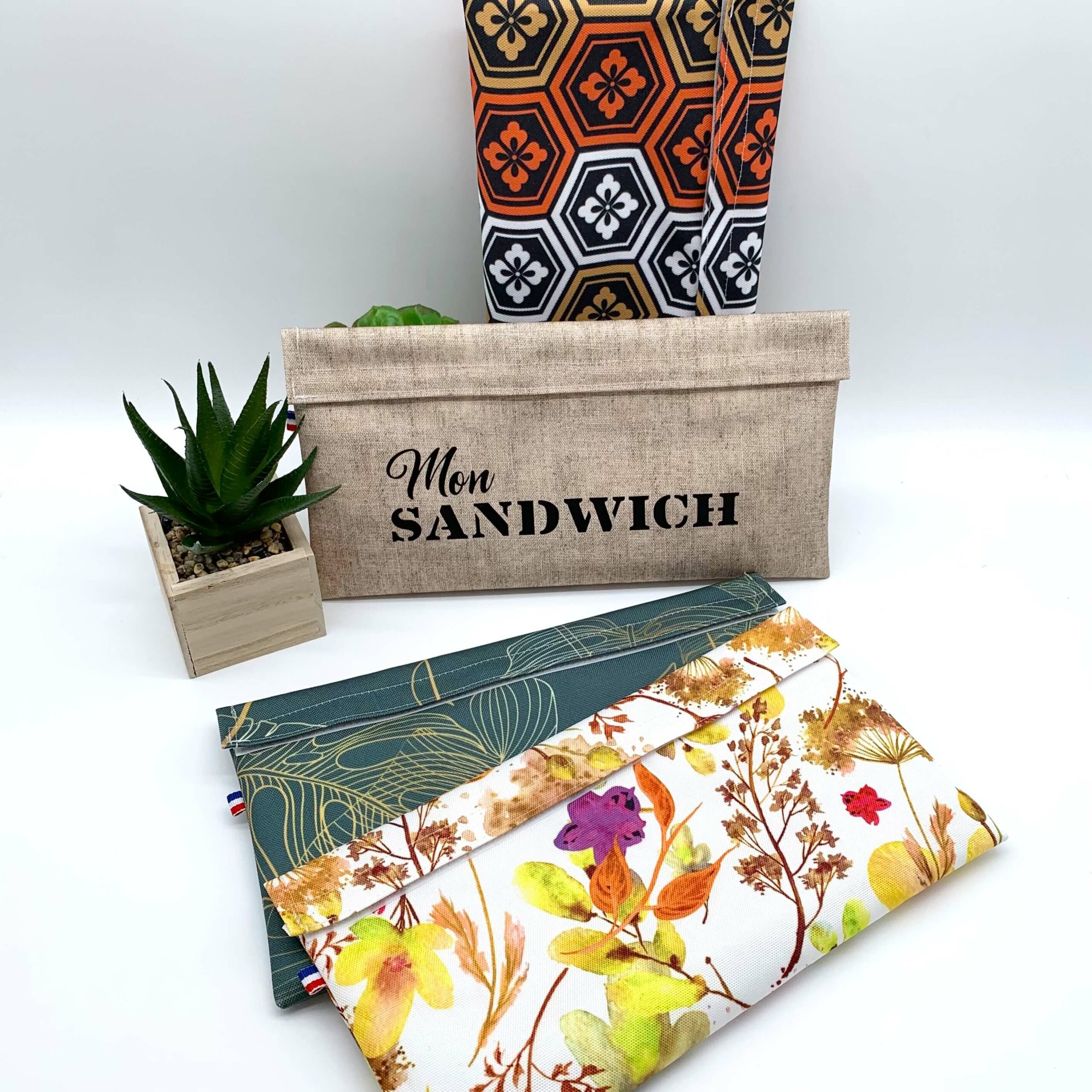 pochette à sandwich réutilisable ensemble
