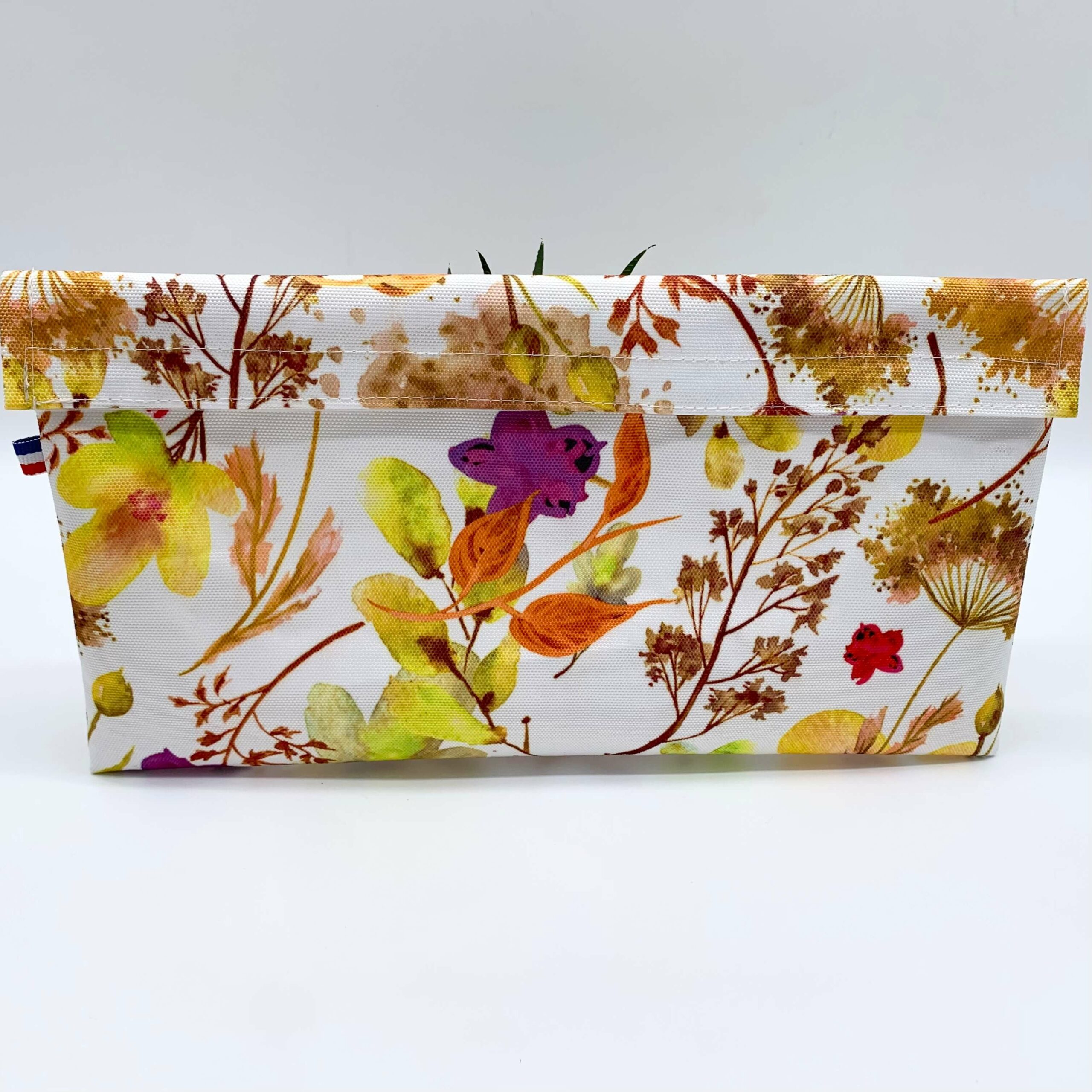 pochette à sandwich réutilisable fleur face