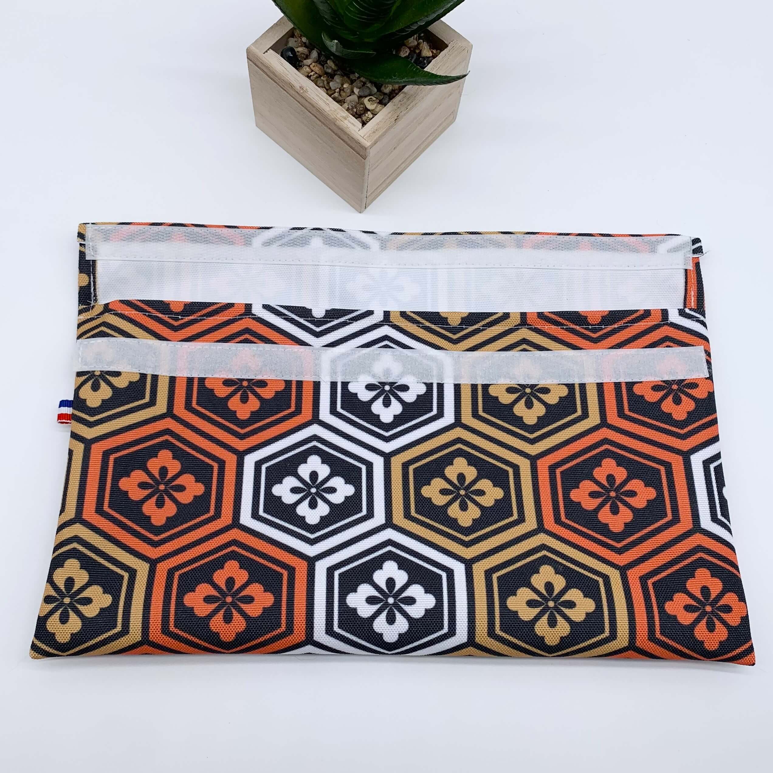 pochette à sandwich réutilisable géométrique doublure