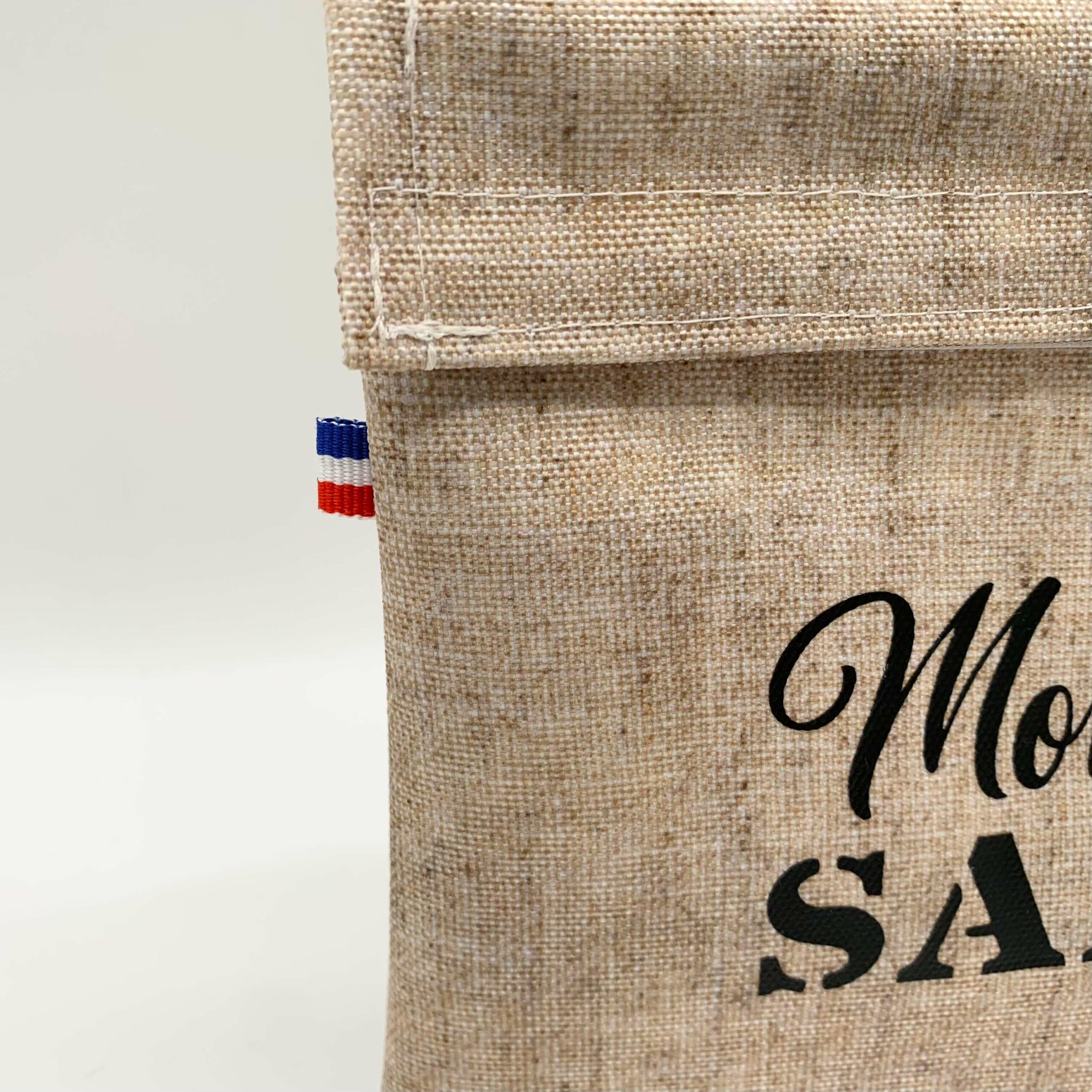 pochette à sandwich réutilisable naturel ruban tricolore