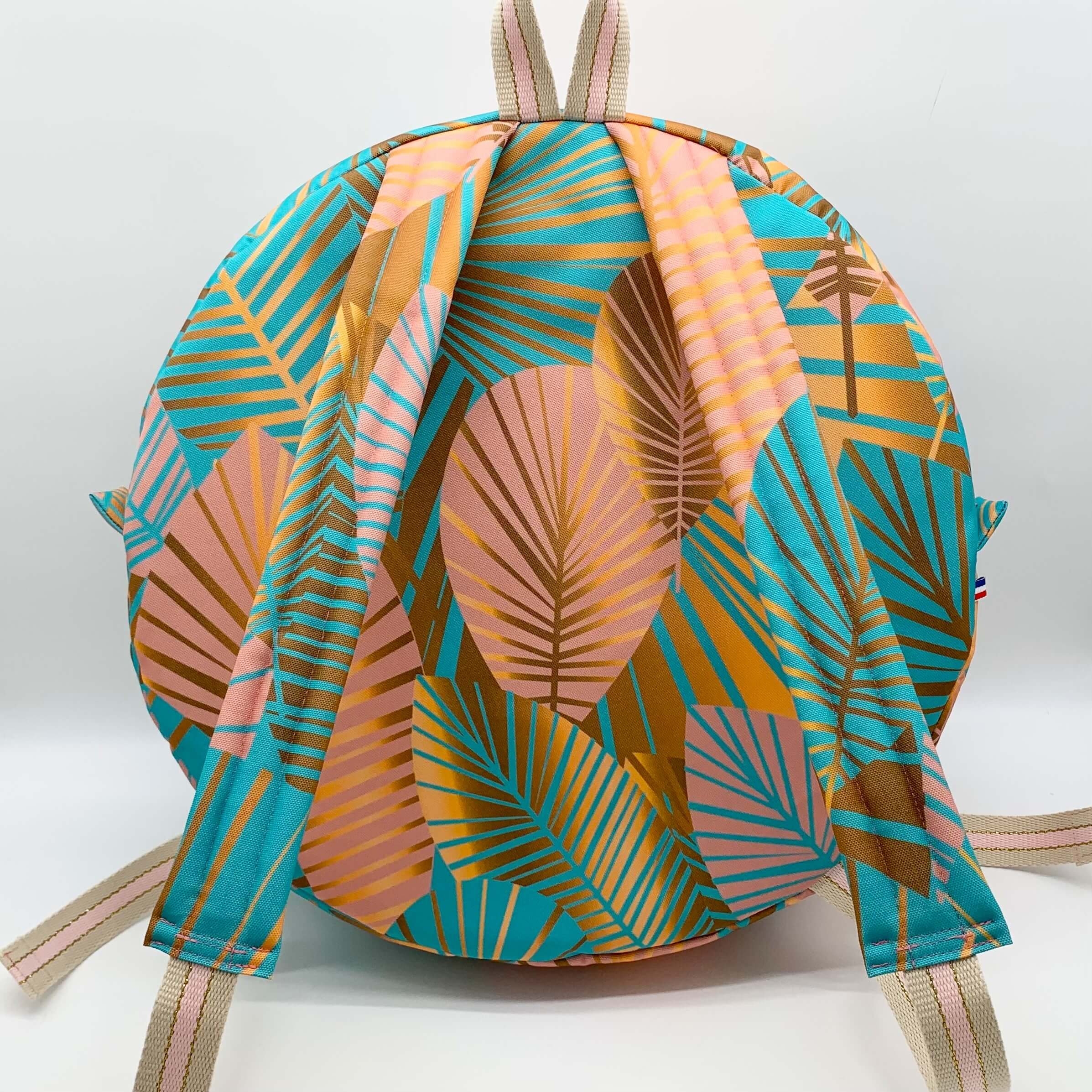 Sac à dos pour tambour chamanique 40cm Art Déco rose dos
