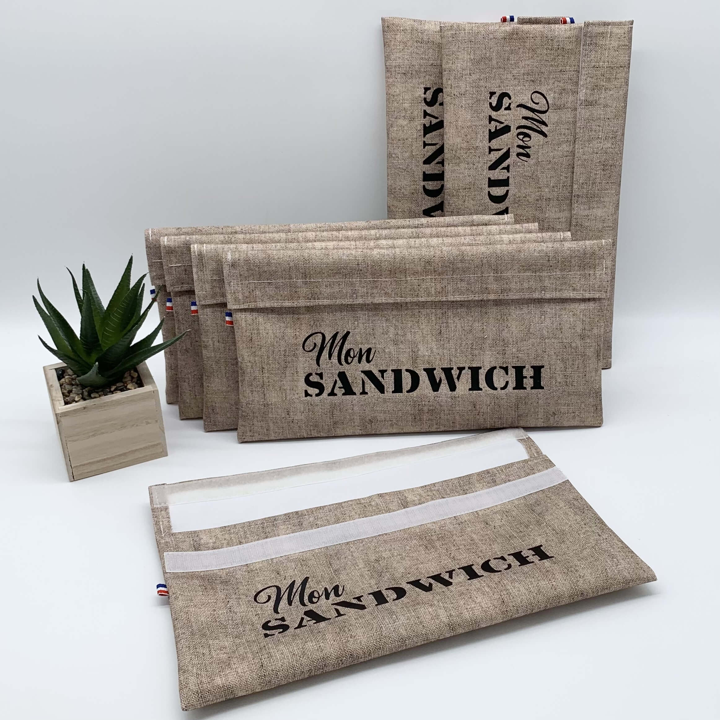 pochette à sandwich réutilisable ensemble bis