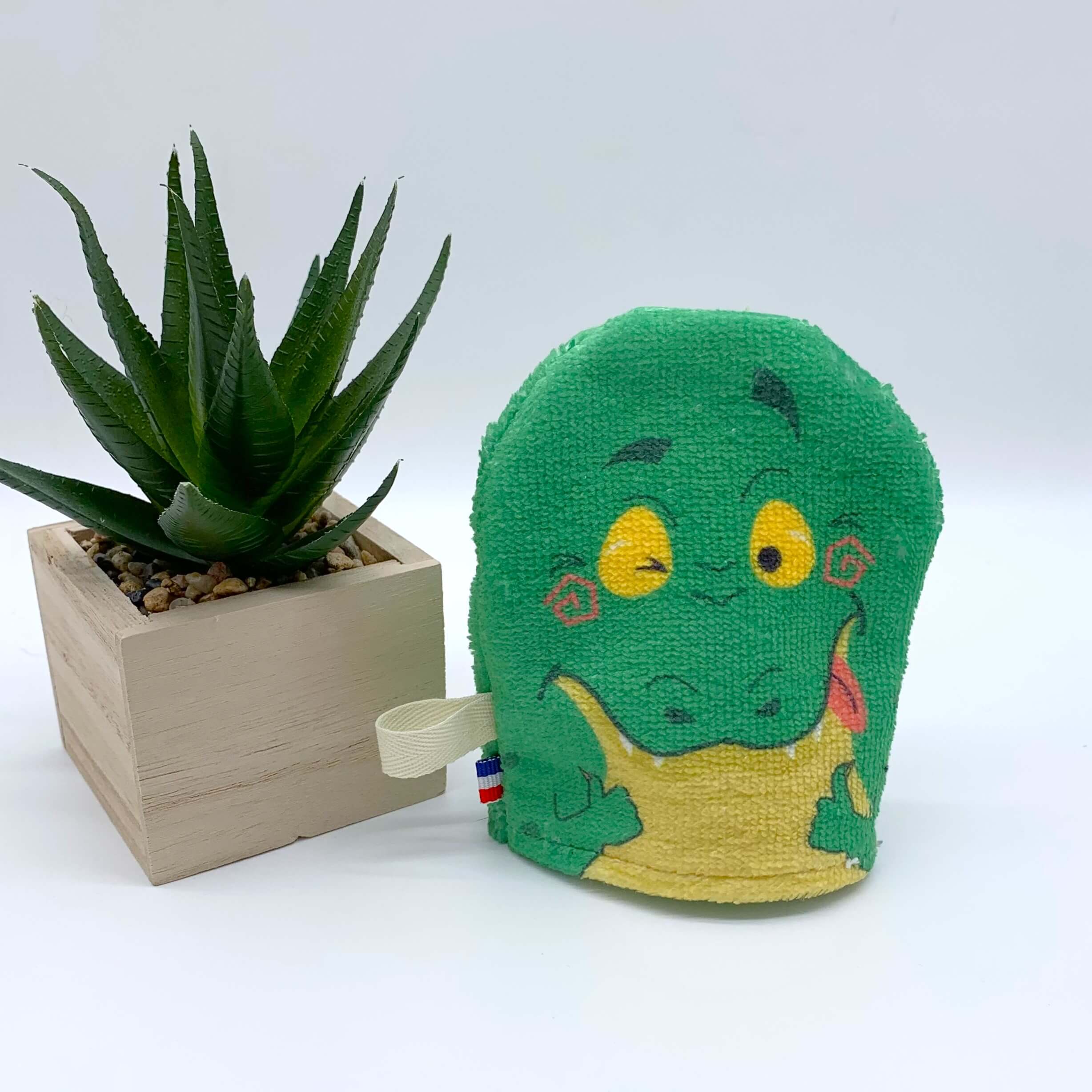 Gant de toilette enfant Savane croco