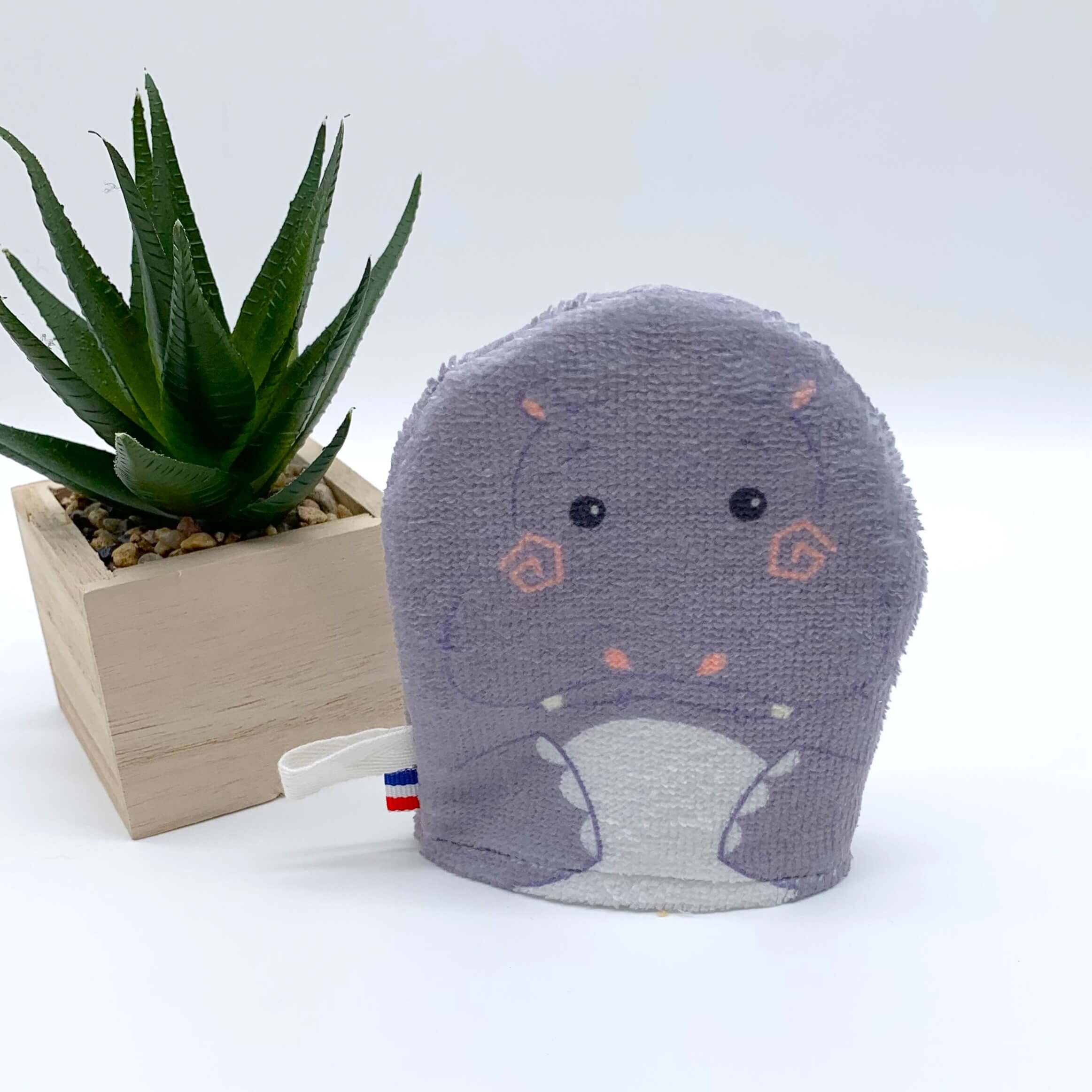 Gant de toilette enfant Savane hippo
