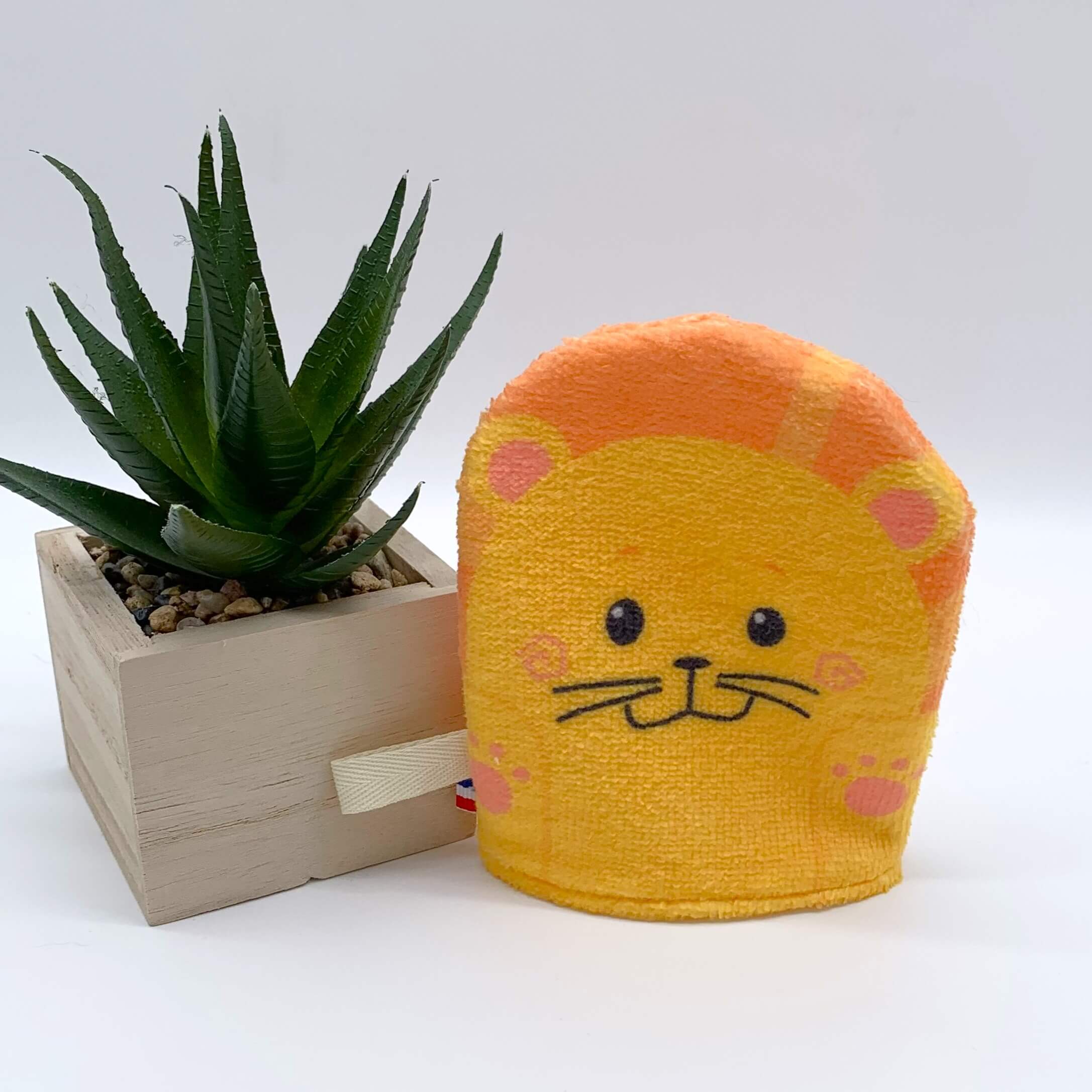 Gant de toilette enfant Savane lion