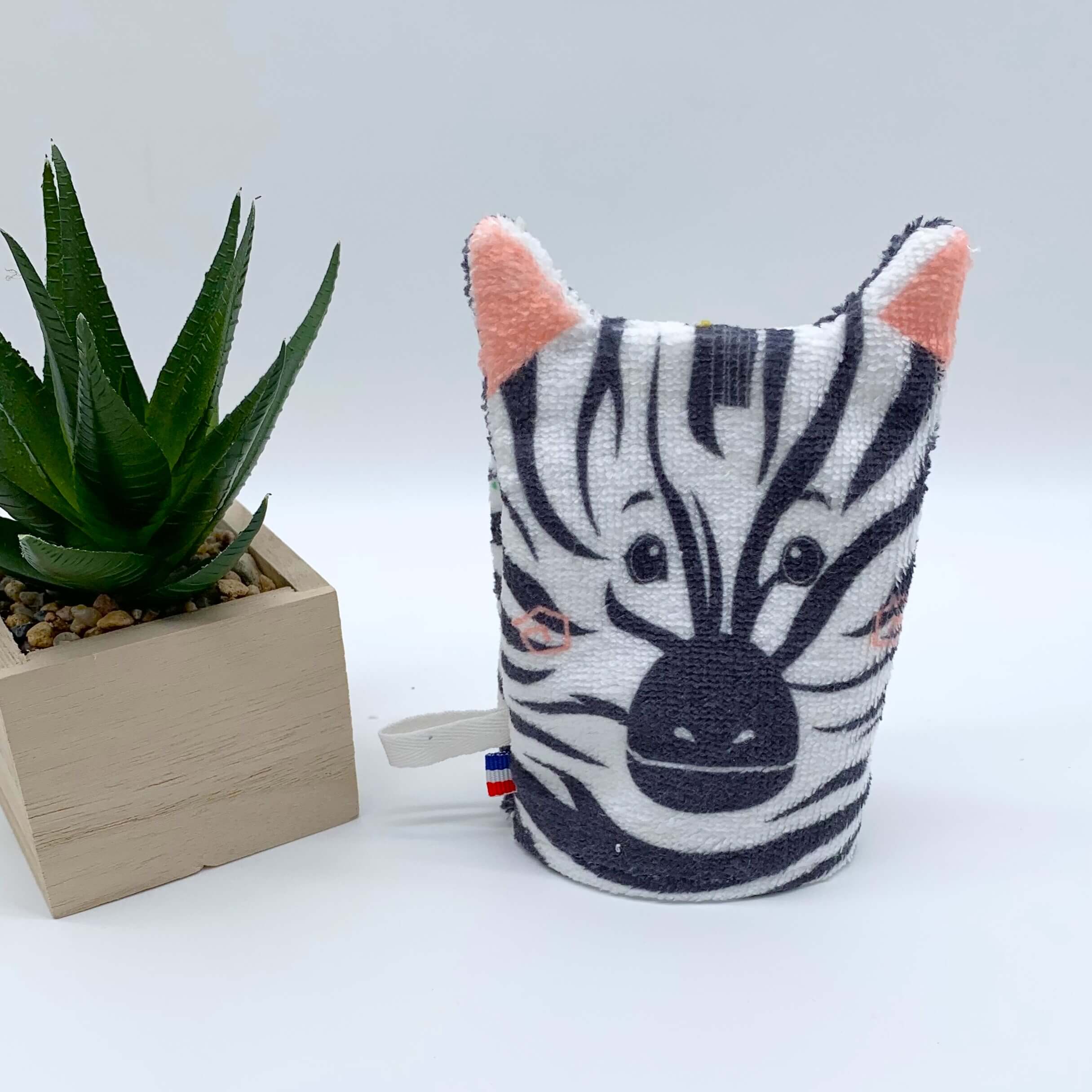 Gant de toilette enfant Savane zèbre