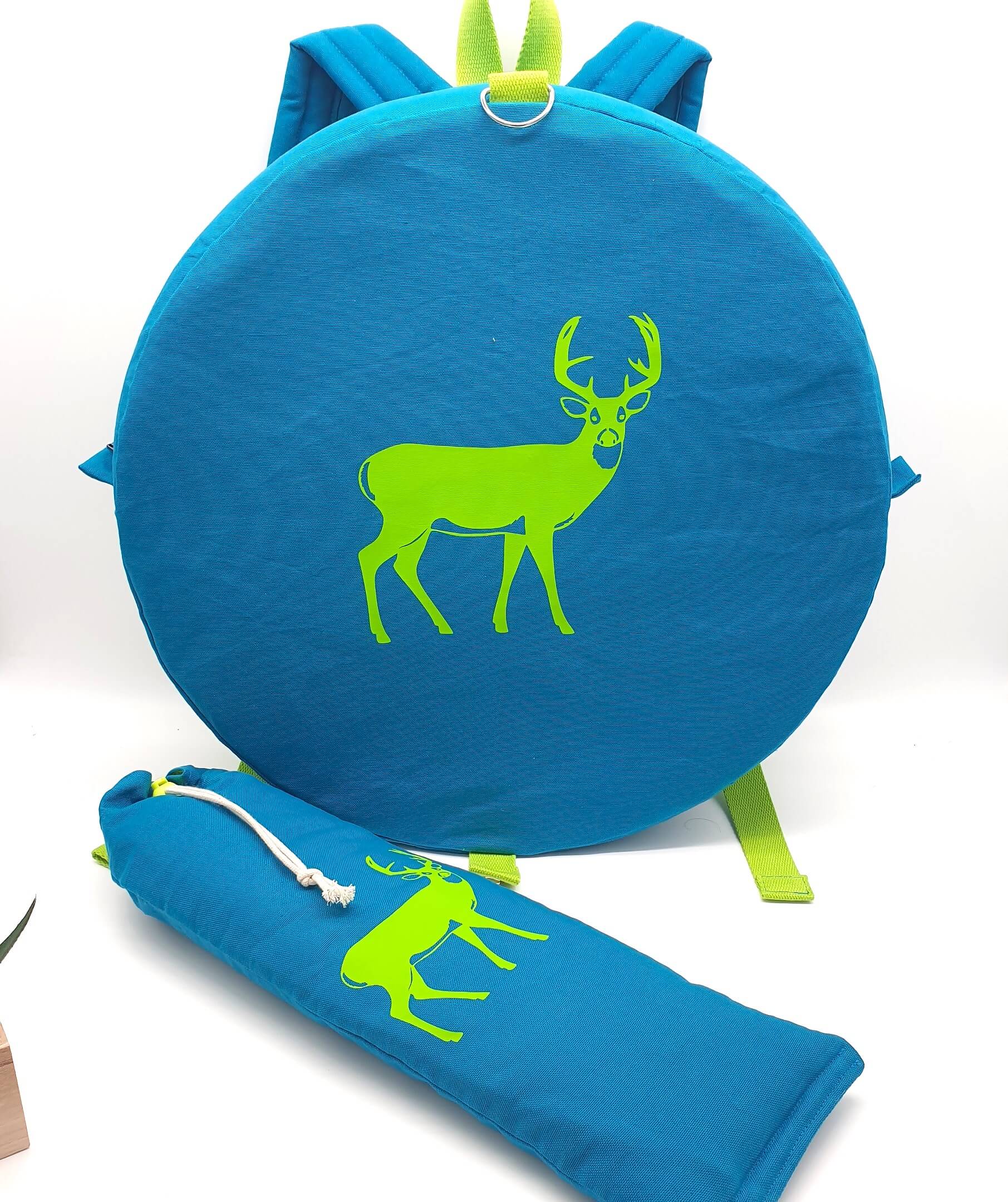 Sac à dos pour tambour chamanique 42cm anis face
