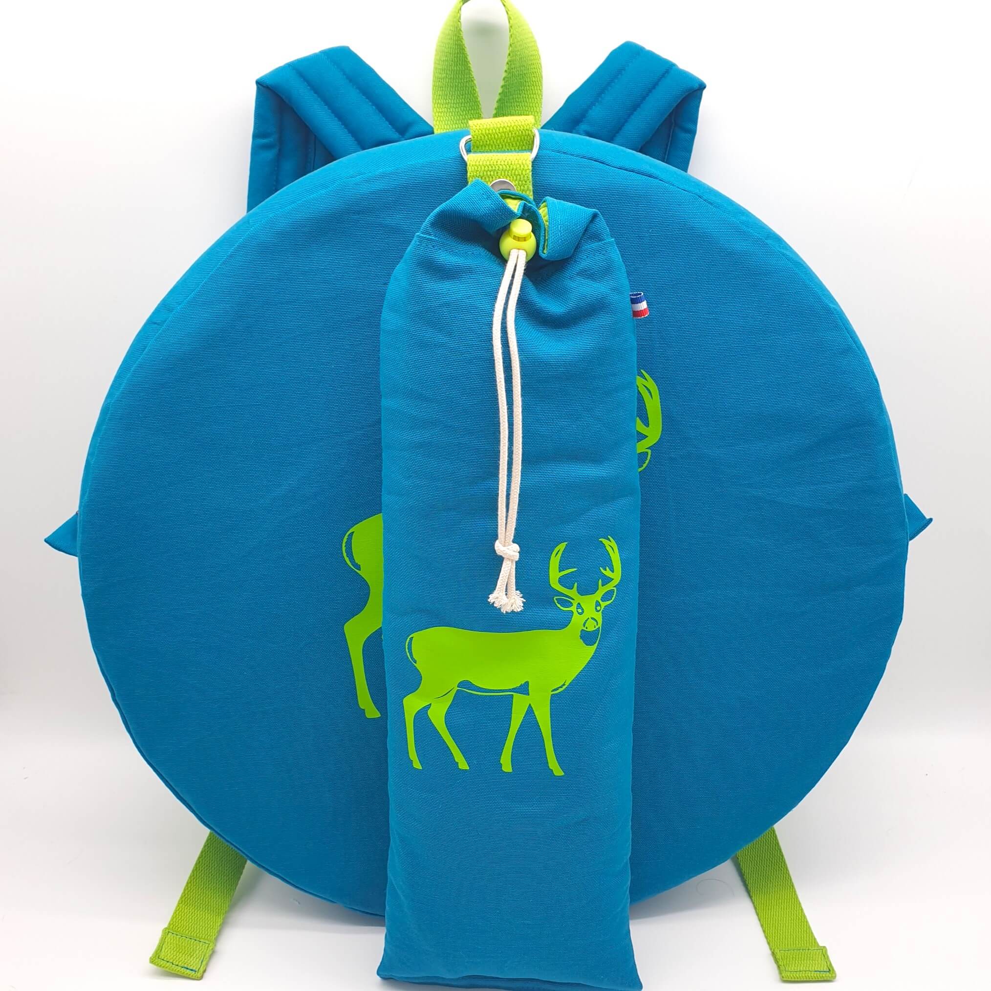 Sac à dos pour tambour chamanique 42cm anis mailloche