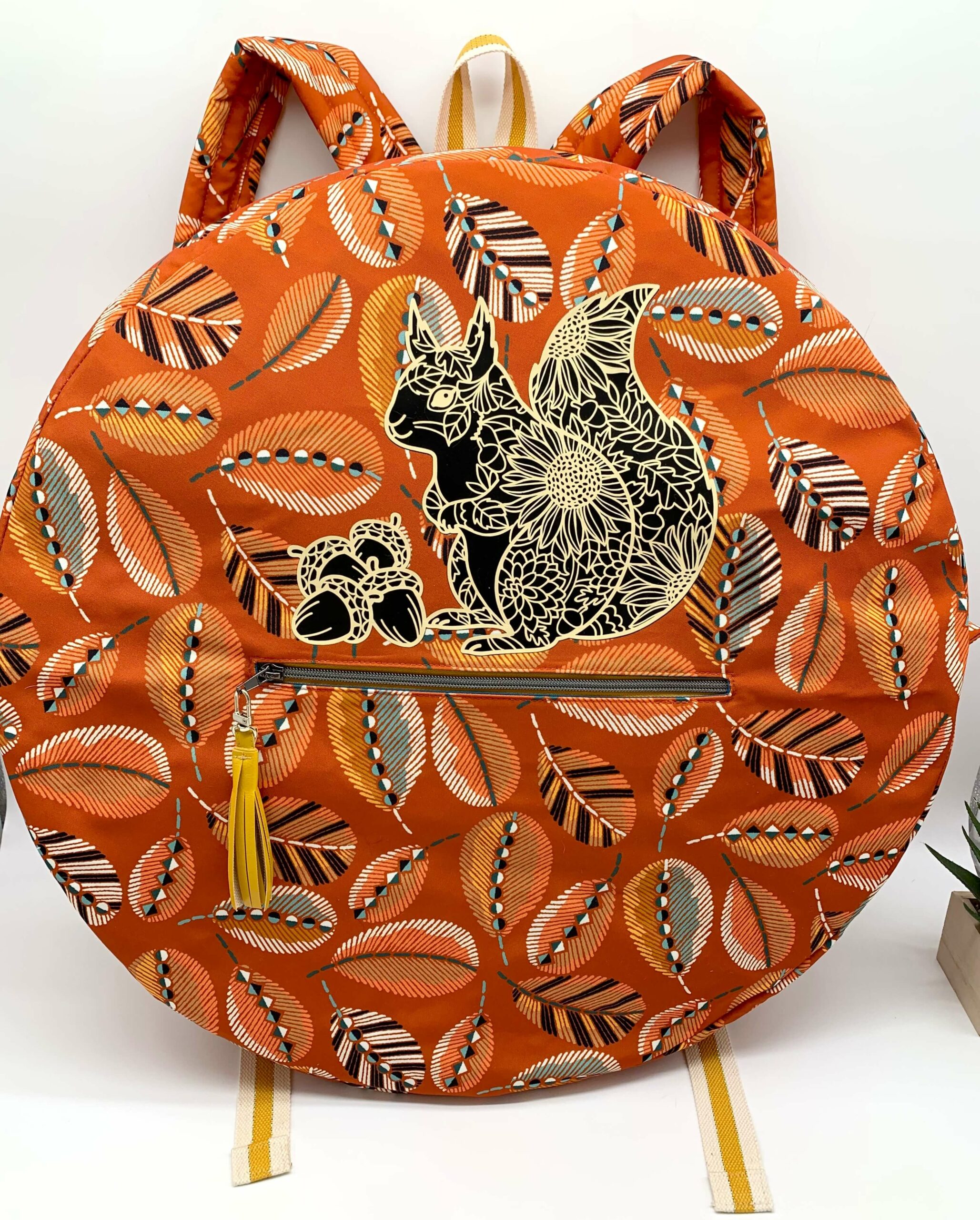 Sac à dos pour tambour chamanique 51cm face
