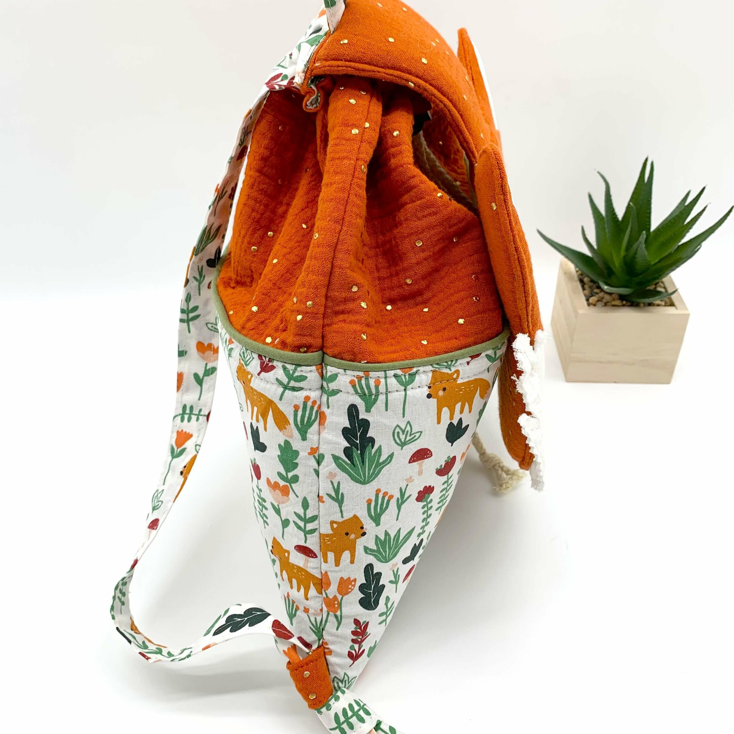 Sac à dos renard sur-mesure profil