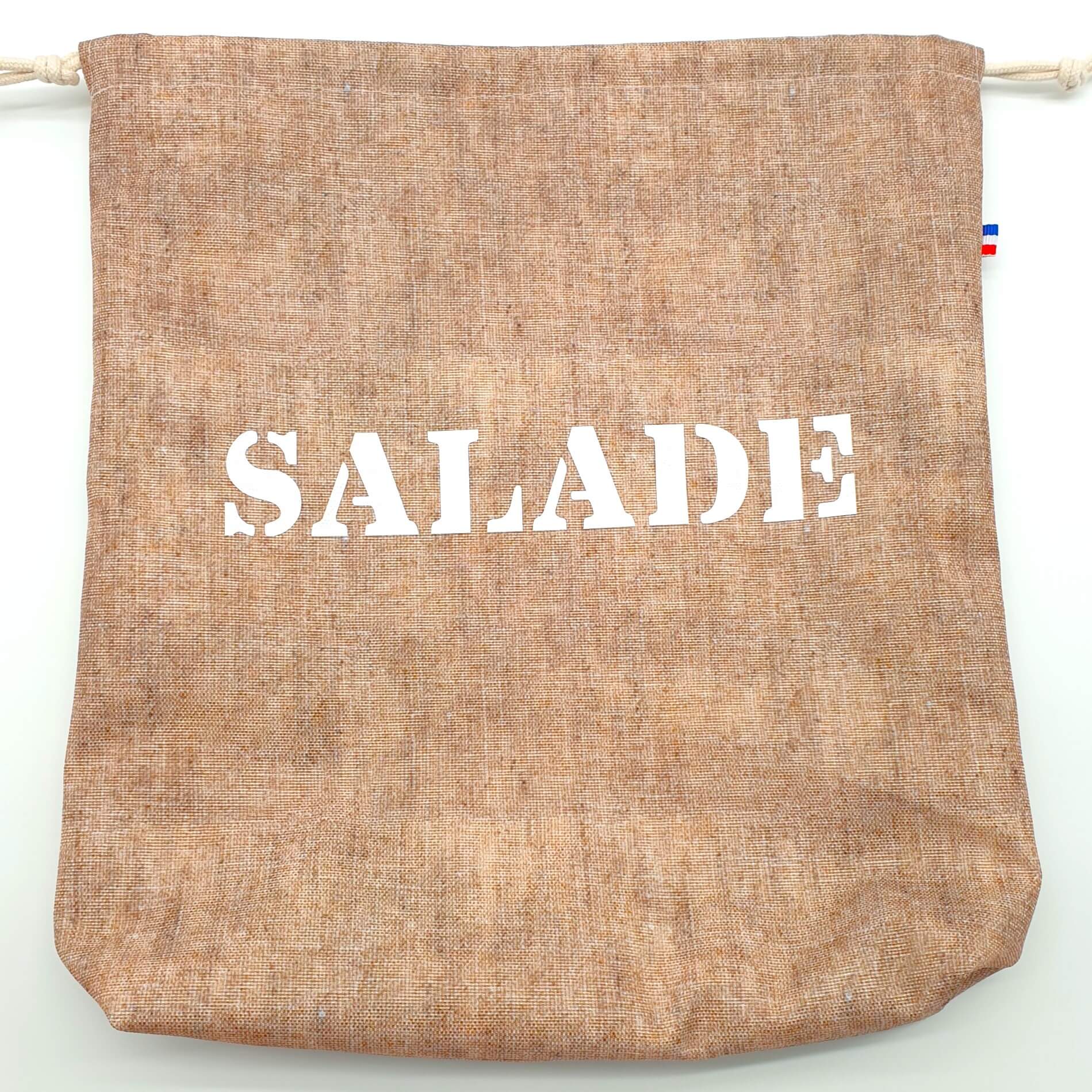 Sac à salade beige naturel