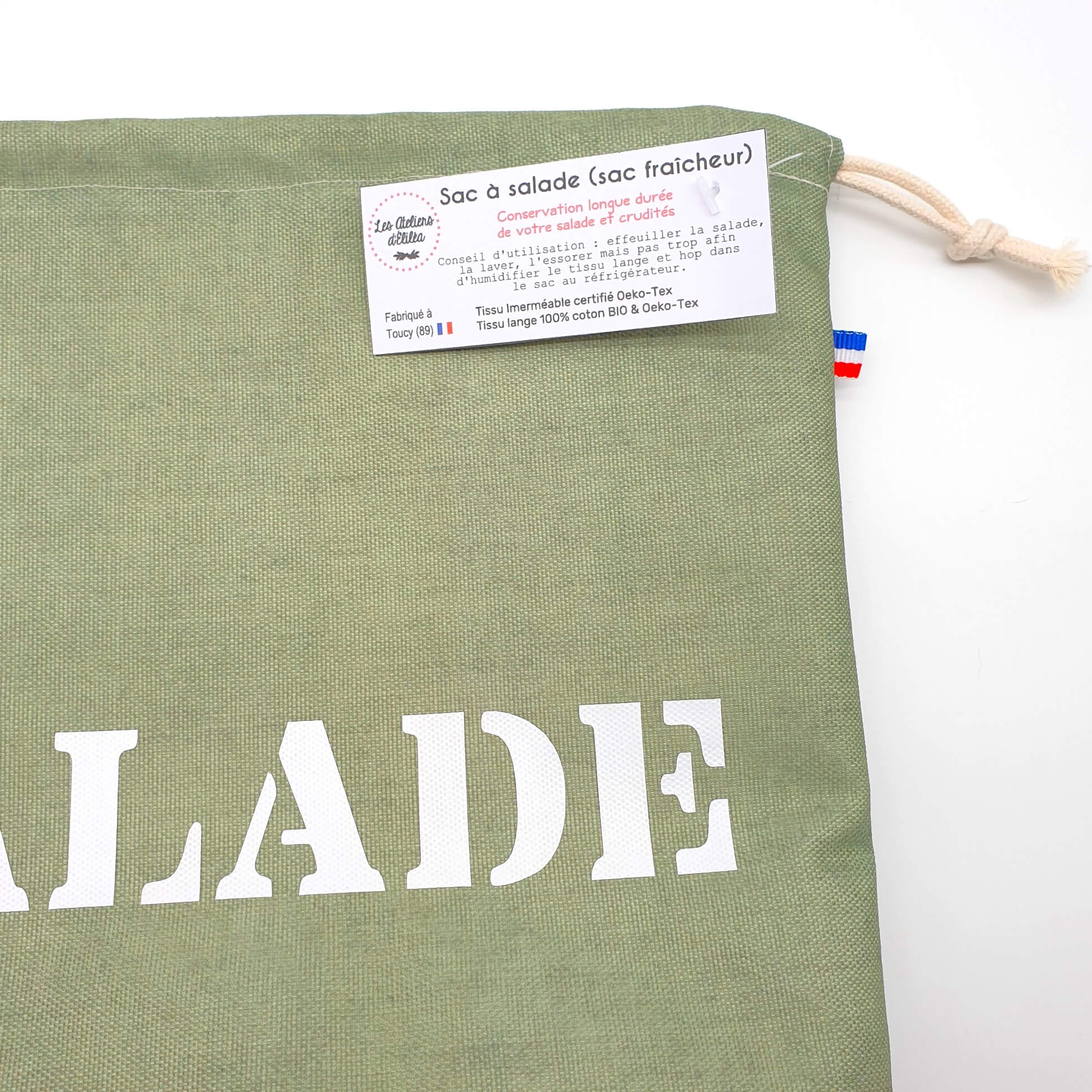 Sac à salade étiquette