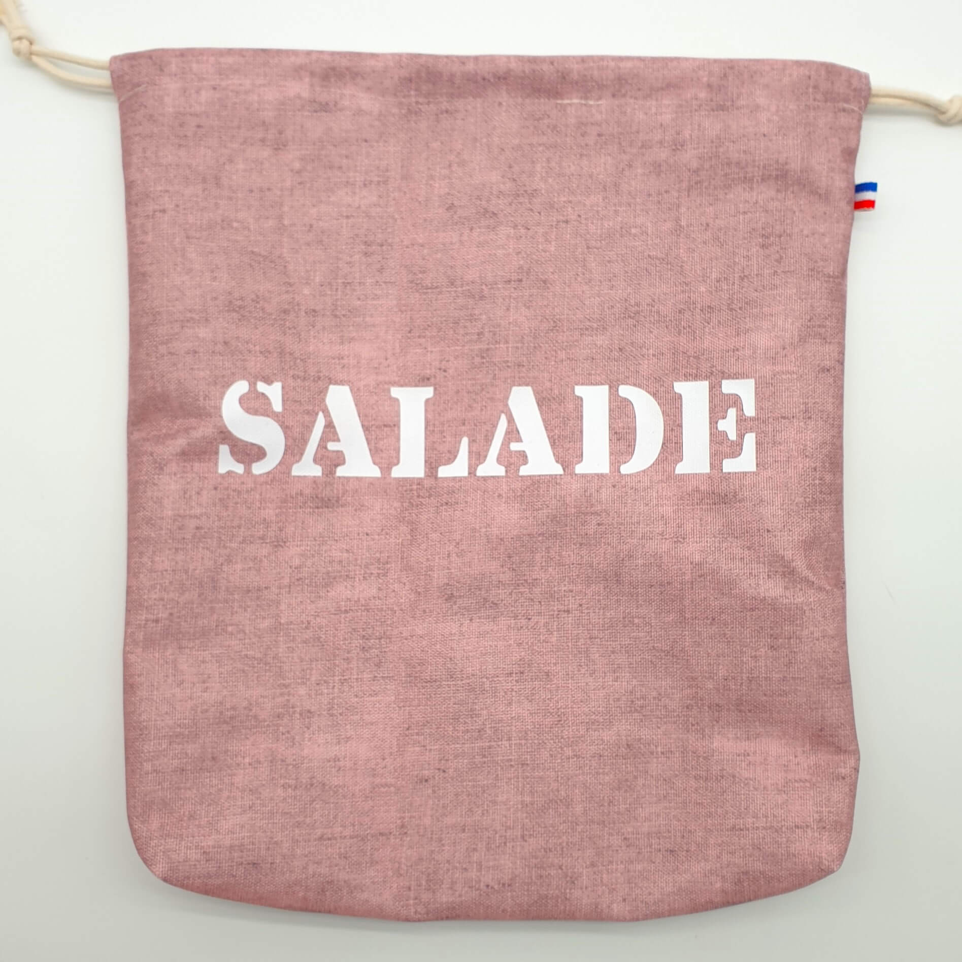 Sac à salade rose pastel